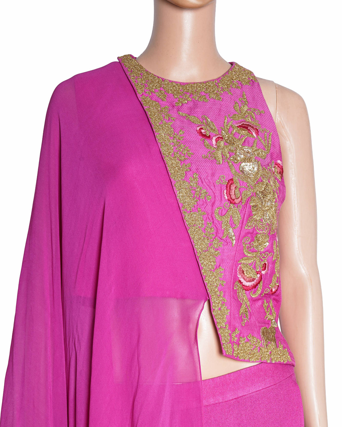 Adi by Aditya Khandelwal Embellished Vest, Drape, and Pant Set