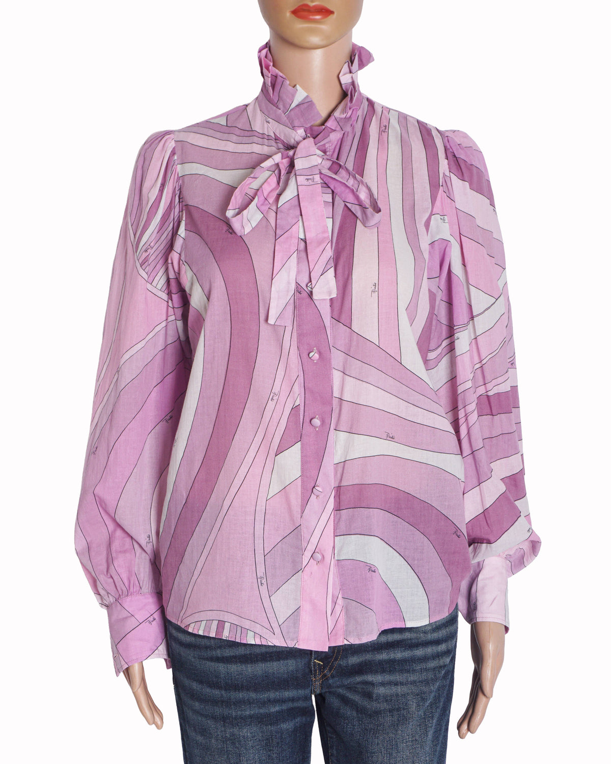 Pucci Pink Marmo-Print Button-Up Shirt