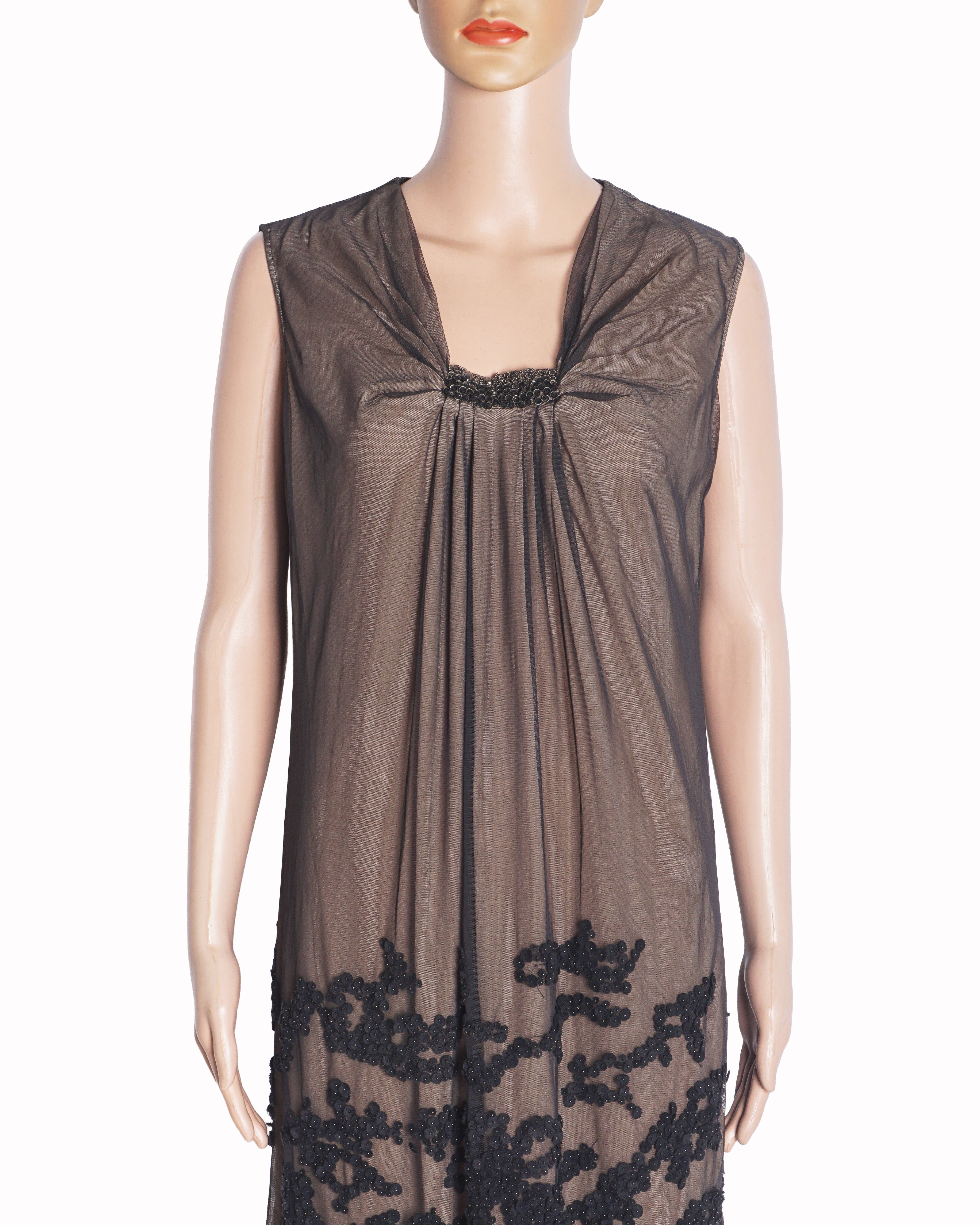 Rohit Gandhi & Rahul Khanna Taupe Beige Embroidered Cocktail Dress