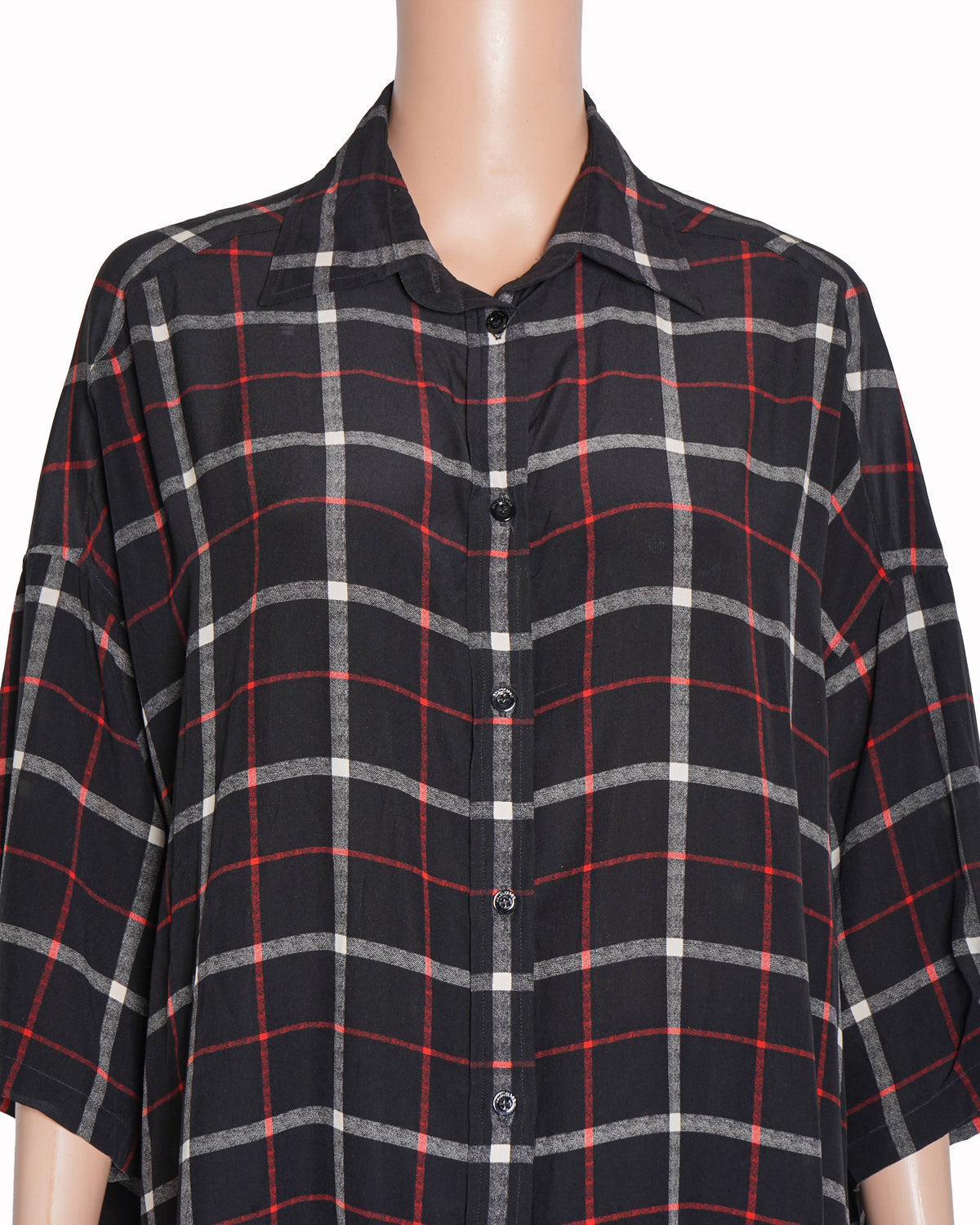 Balenciaga Oversized Multi-Check Shirt