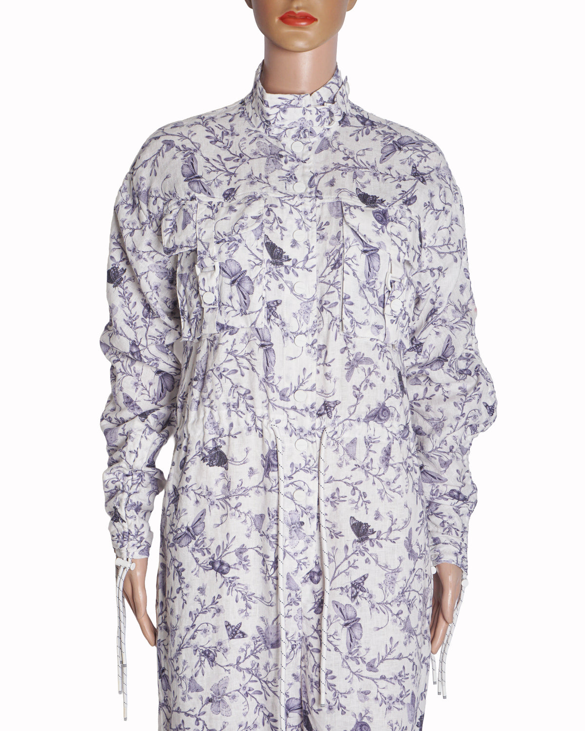Zimmermann Lilac Floral Printed Linen Jumpsuit