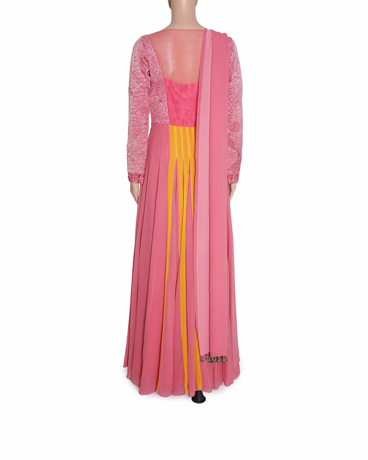 Manish Malhotra Pink and Yellow Anarkali Set