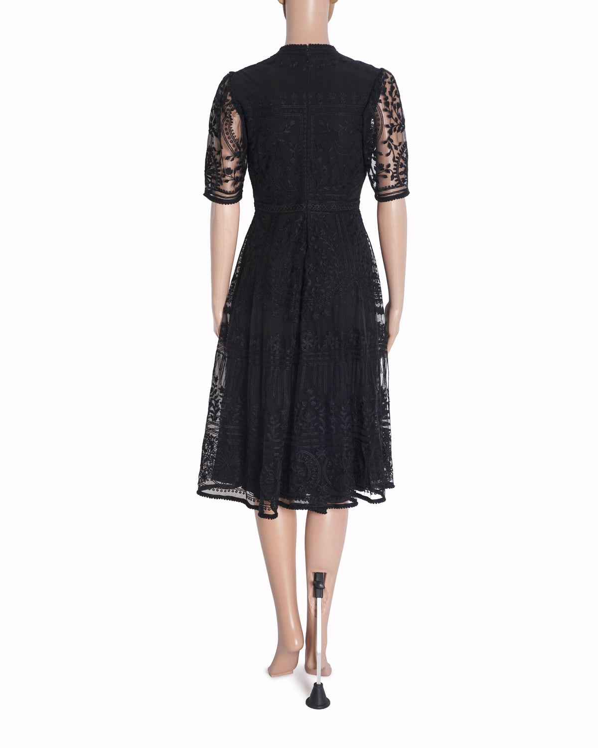 Falguni Shane Peacock Black Lace Dress