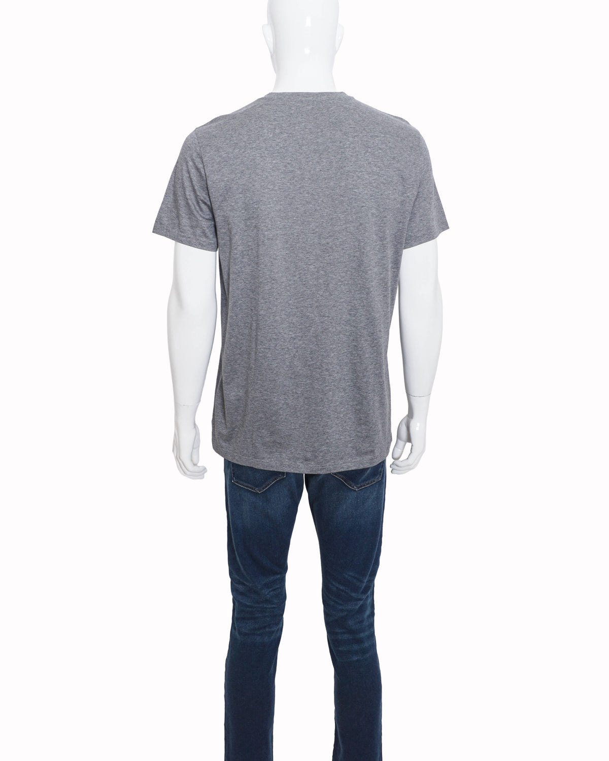 Berluti Classic Grey Leather-Trim Pocket Men's T-Shirt