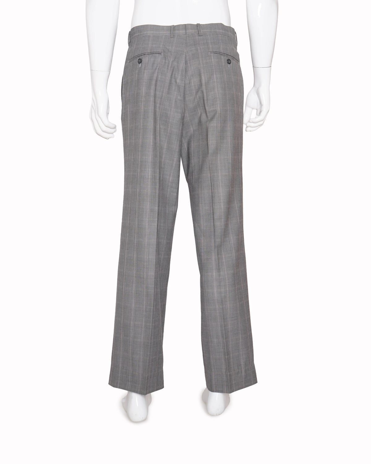 Canali grey checkered trousers for men