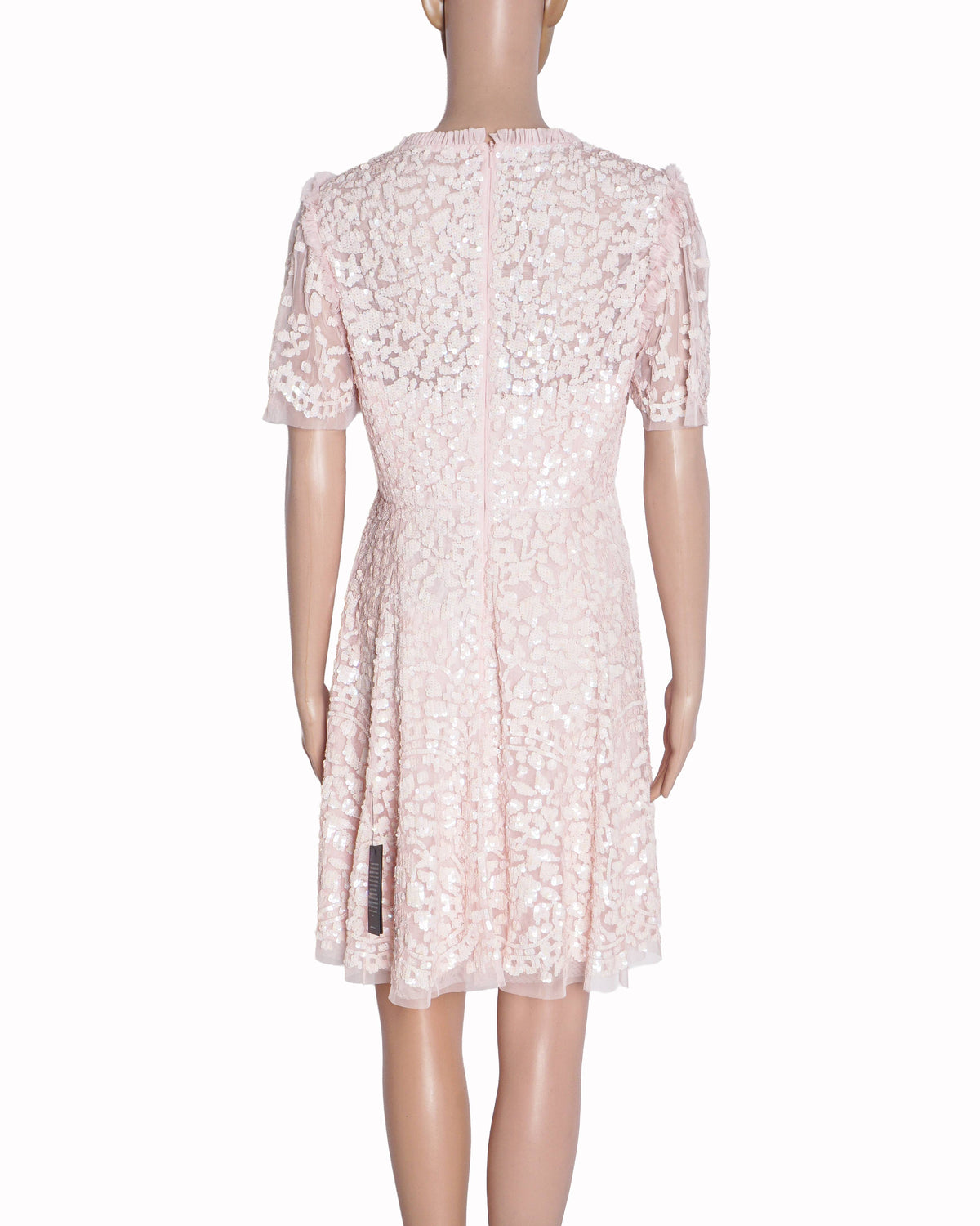 Needle & Thread Light Pink Daphne Sequined Mini Dress