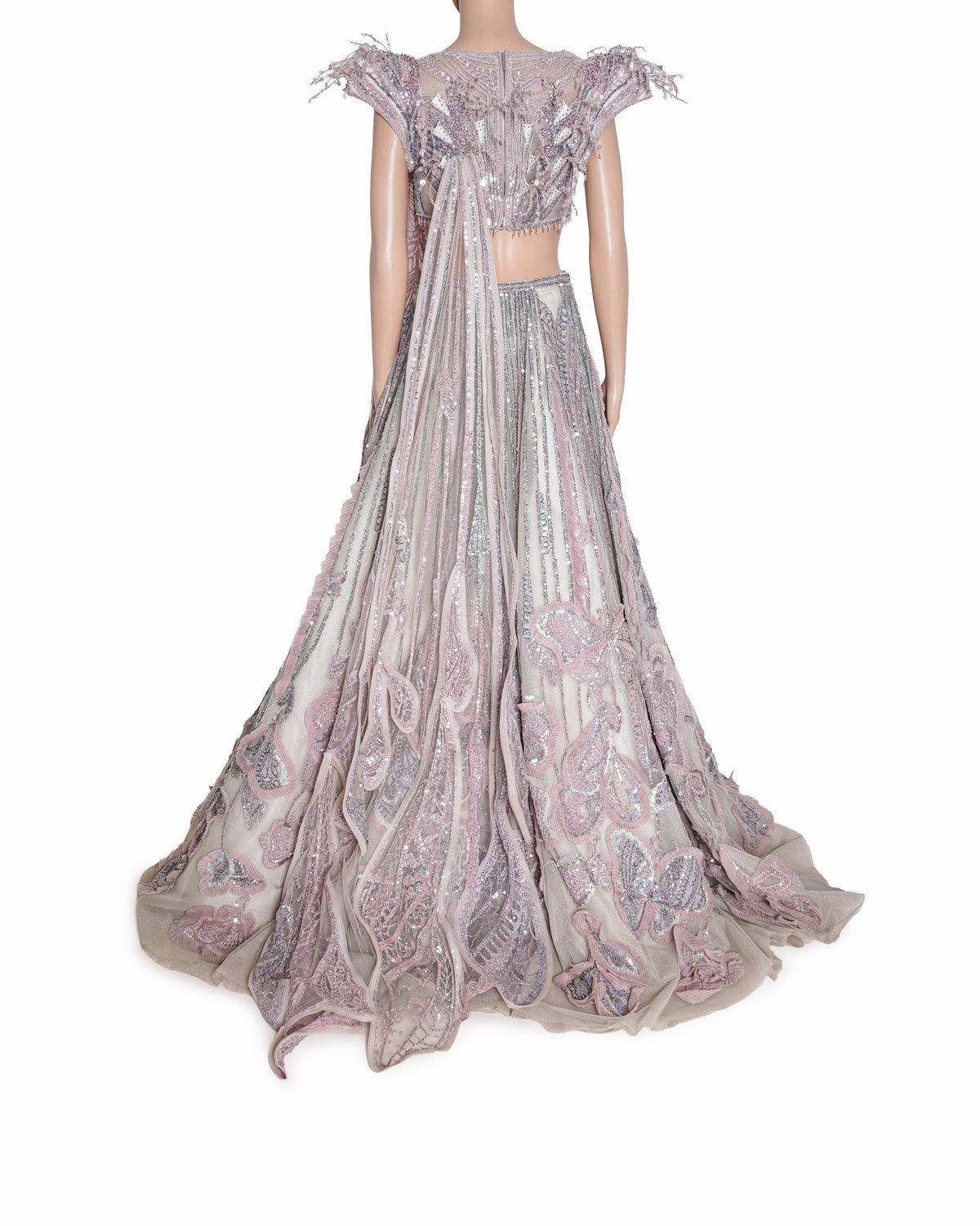 Sulakshana Monga Lilac Net Embellished Lehenga Set
