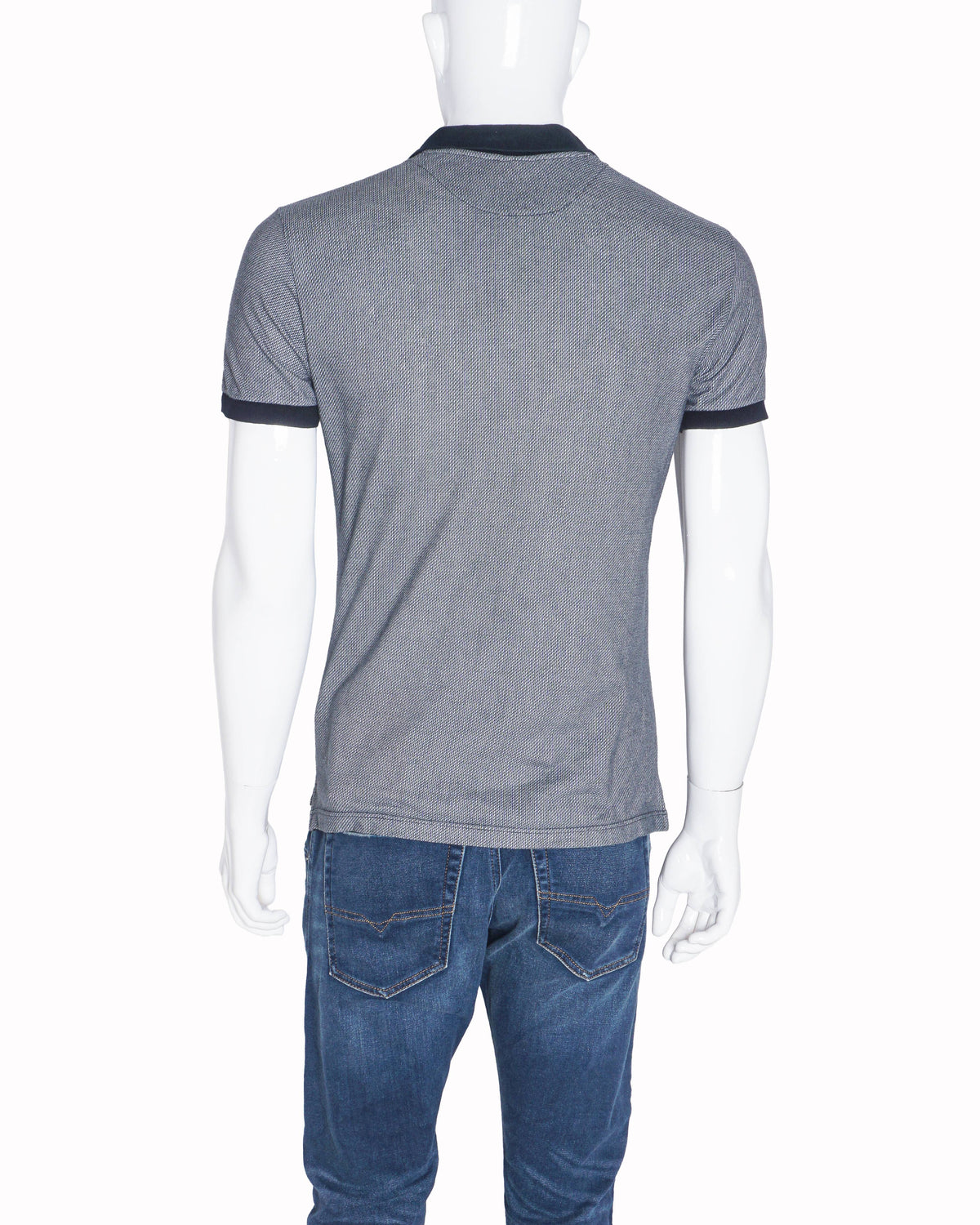 Fendi Men's Mincro Monogram Polo T-shirt In Black & White