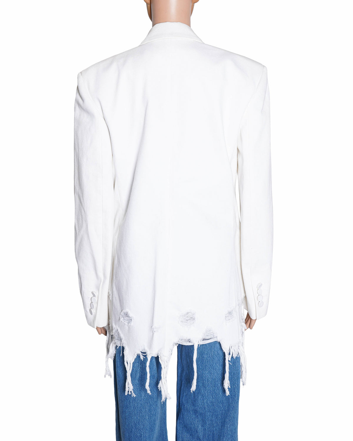 Alexander Wang Distressed Hem Double Breasted Blazer