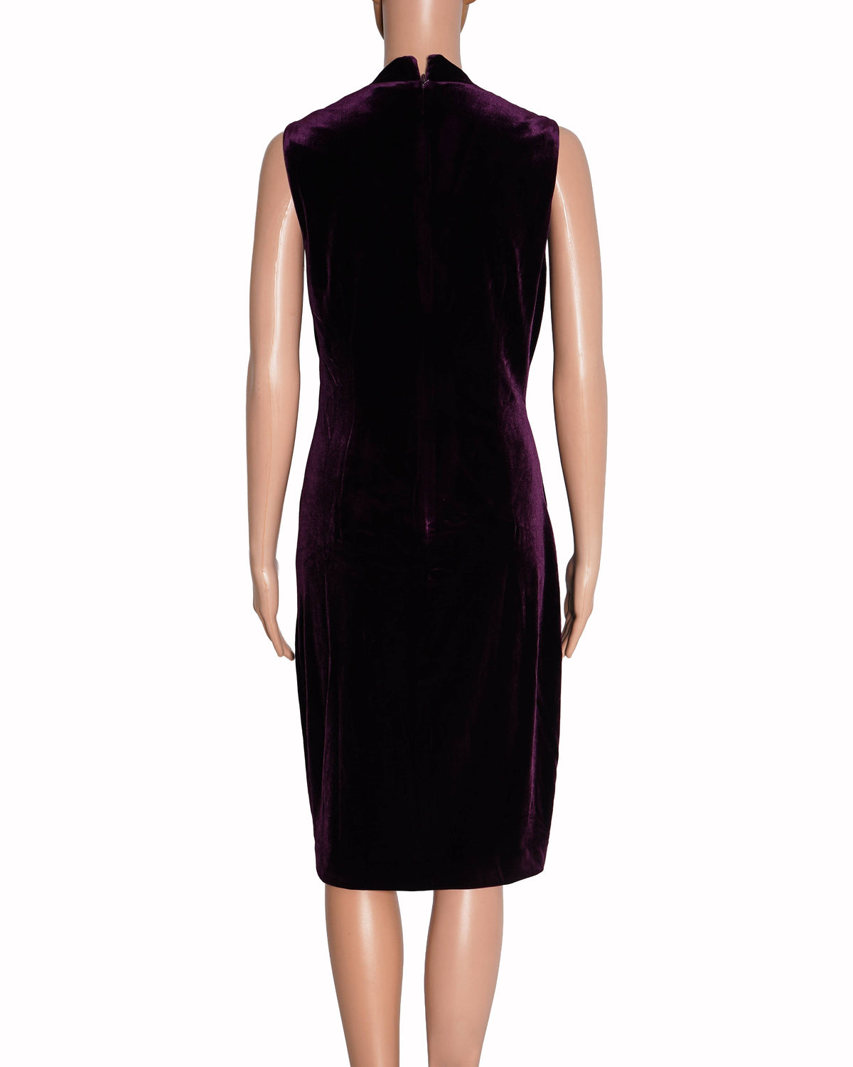 Elie Tahari Purple Velvet Cinch-Front Cocktail Dress
