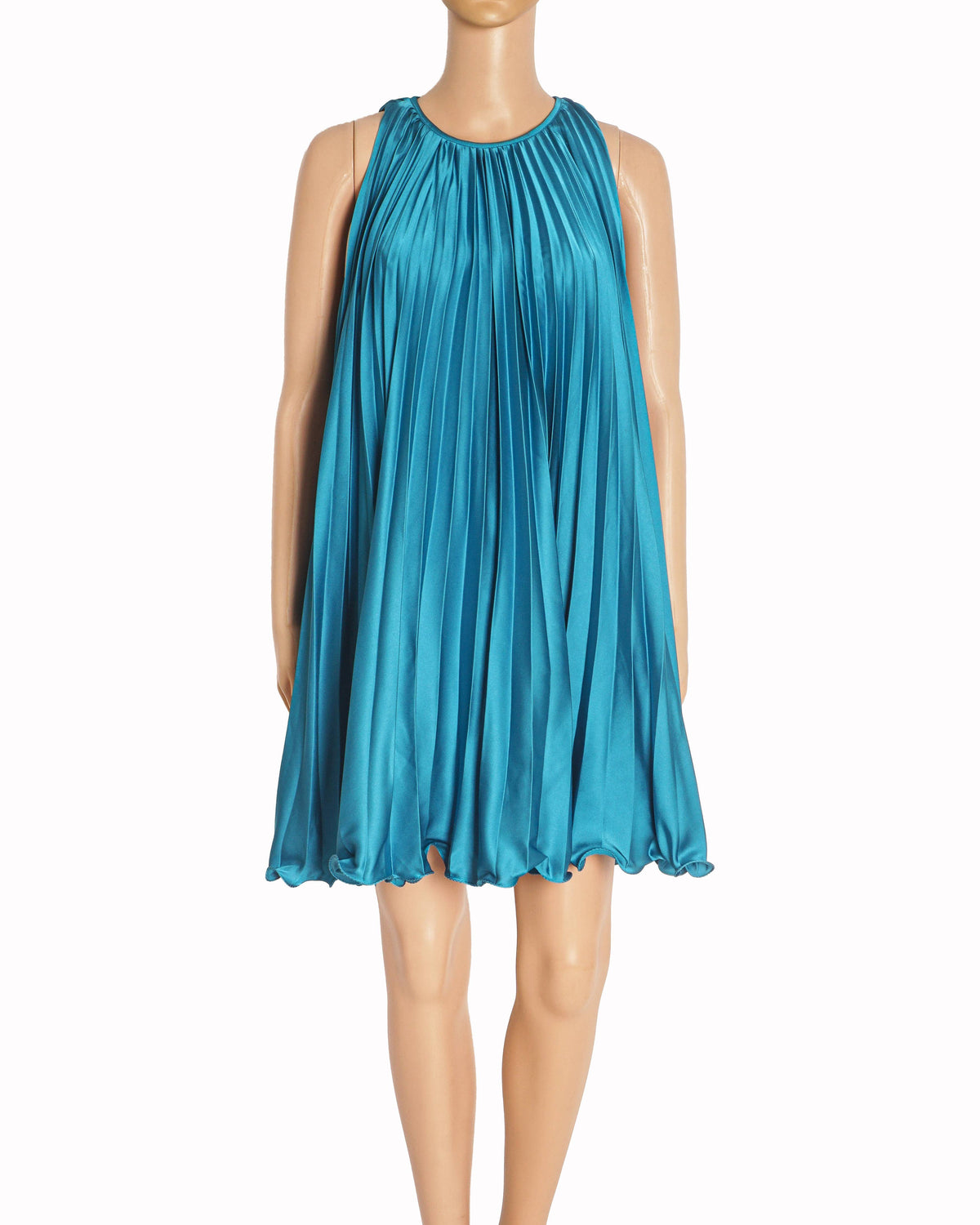 Ieena For Mac Duggal Pleated Halter Neck Trapeze Mini Dress
