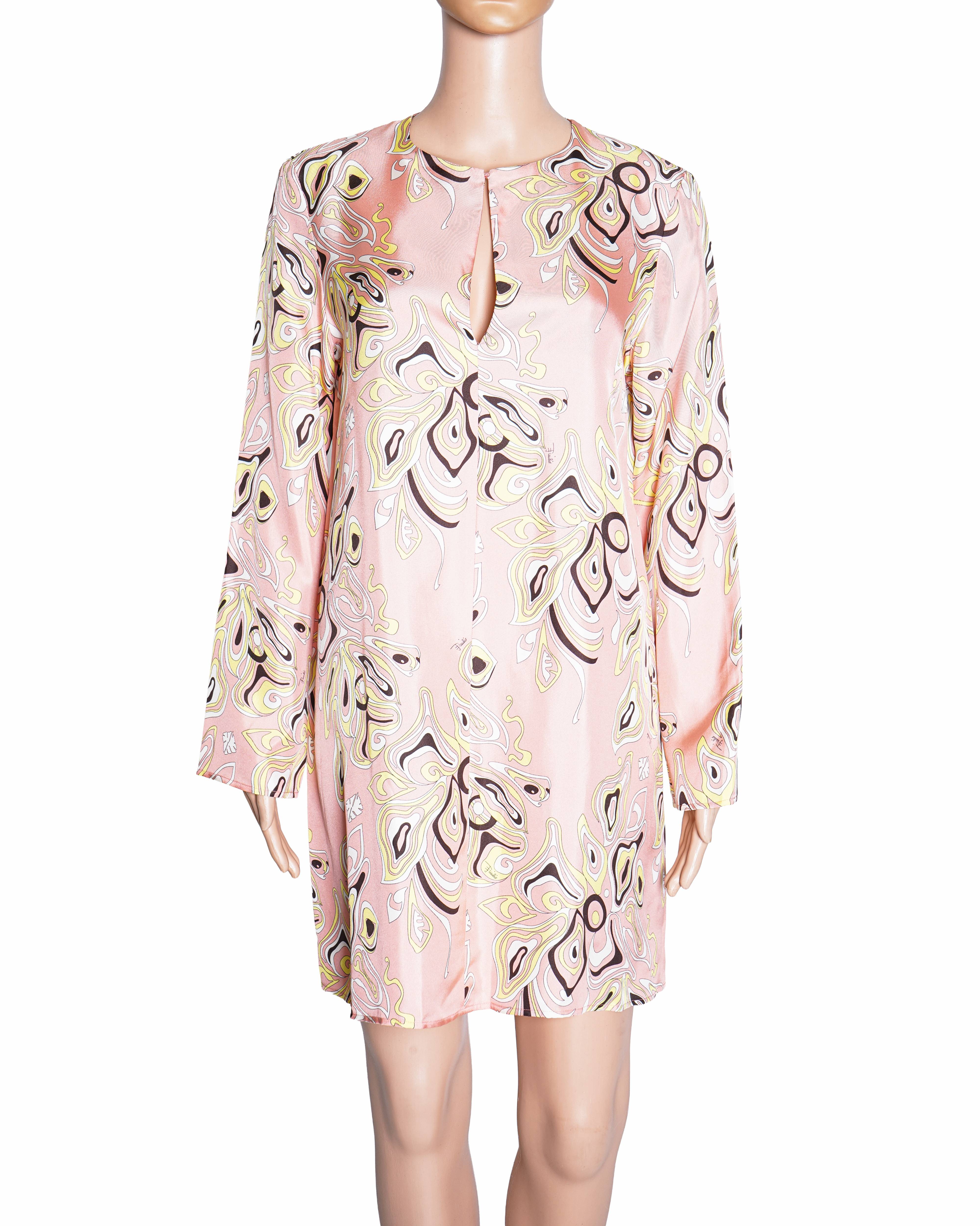 Emilio Pucci Abstract-Print Silk Tunic Dress