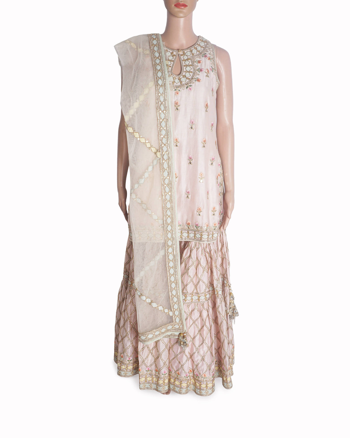 Tamanna Punjabi Kapoor Blush Pink Embroidered Sharara Set