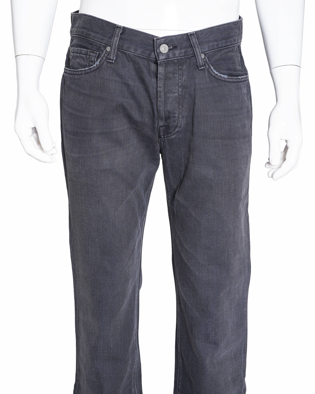 7 For All Mankind Men's Standard Dark Grey Straight Jeans