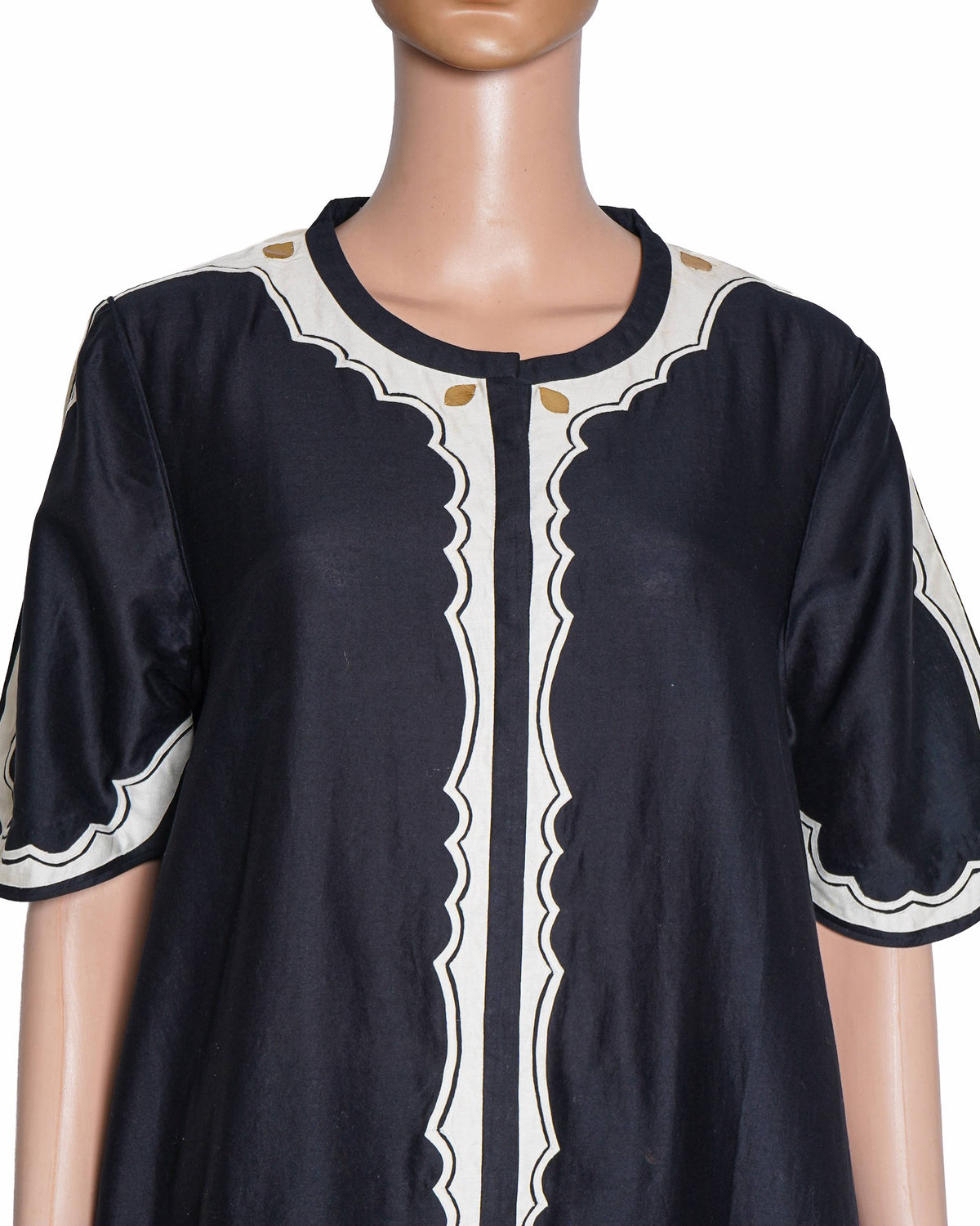 AMPM Black and Ivory Asymmetric Top
