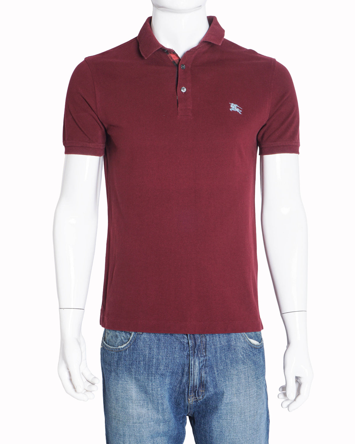 Burberry Vintage Maroon Polo T-Shirt