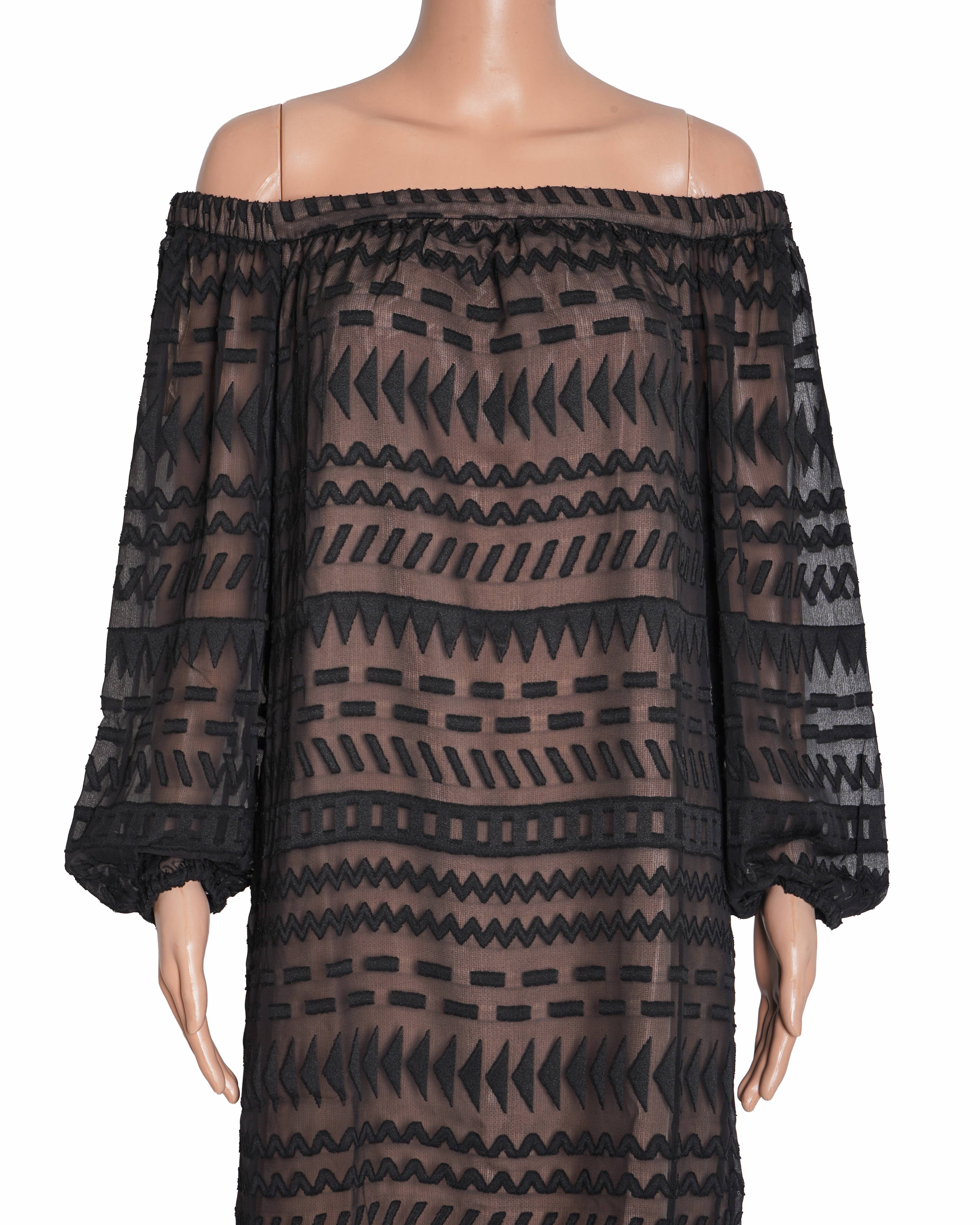 BCBG Max Azria Anitra Burnout Off-The-Shoulder Dress