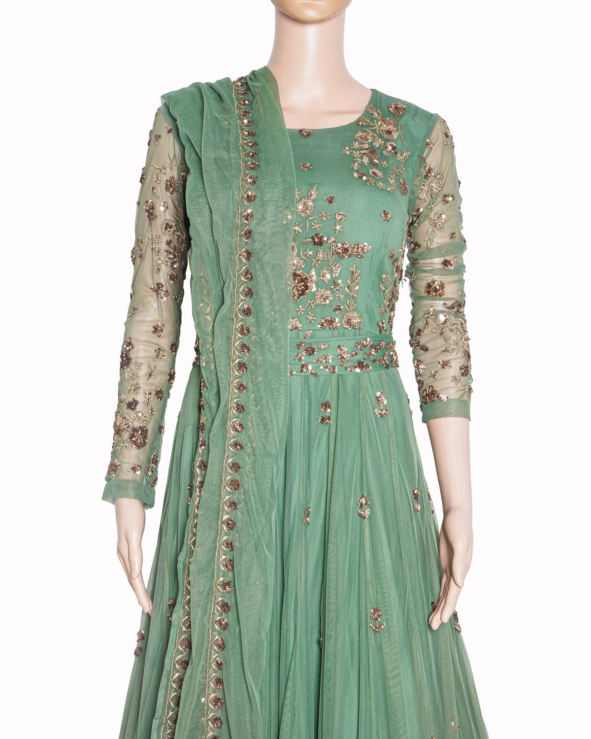Astha Narang Green Embellished Gown