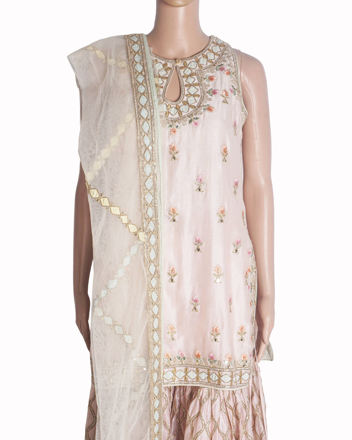 Tamanna Punjabi Kapoor Blush Pink Embroidered Sharara Set