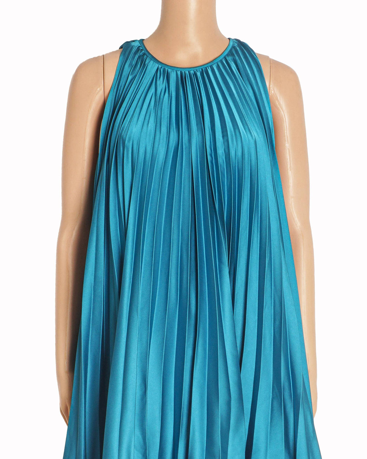 Ieena For Mac Duggal Pleated Halter Neck Trapeze Mini Dress