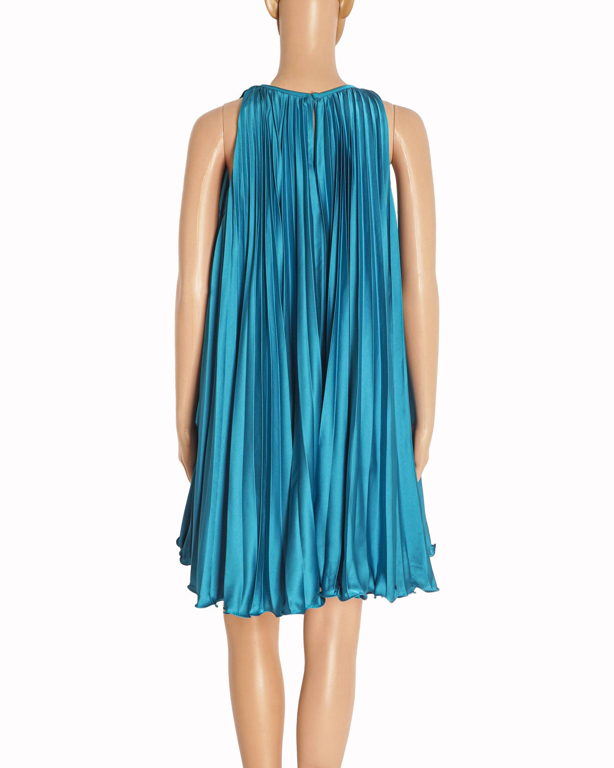 Ieena For Mac Duggal Pleated Halter Neck Trapeze Mini Dress