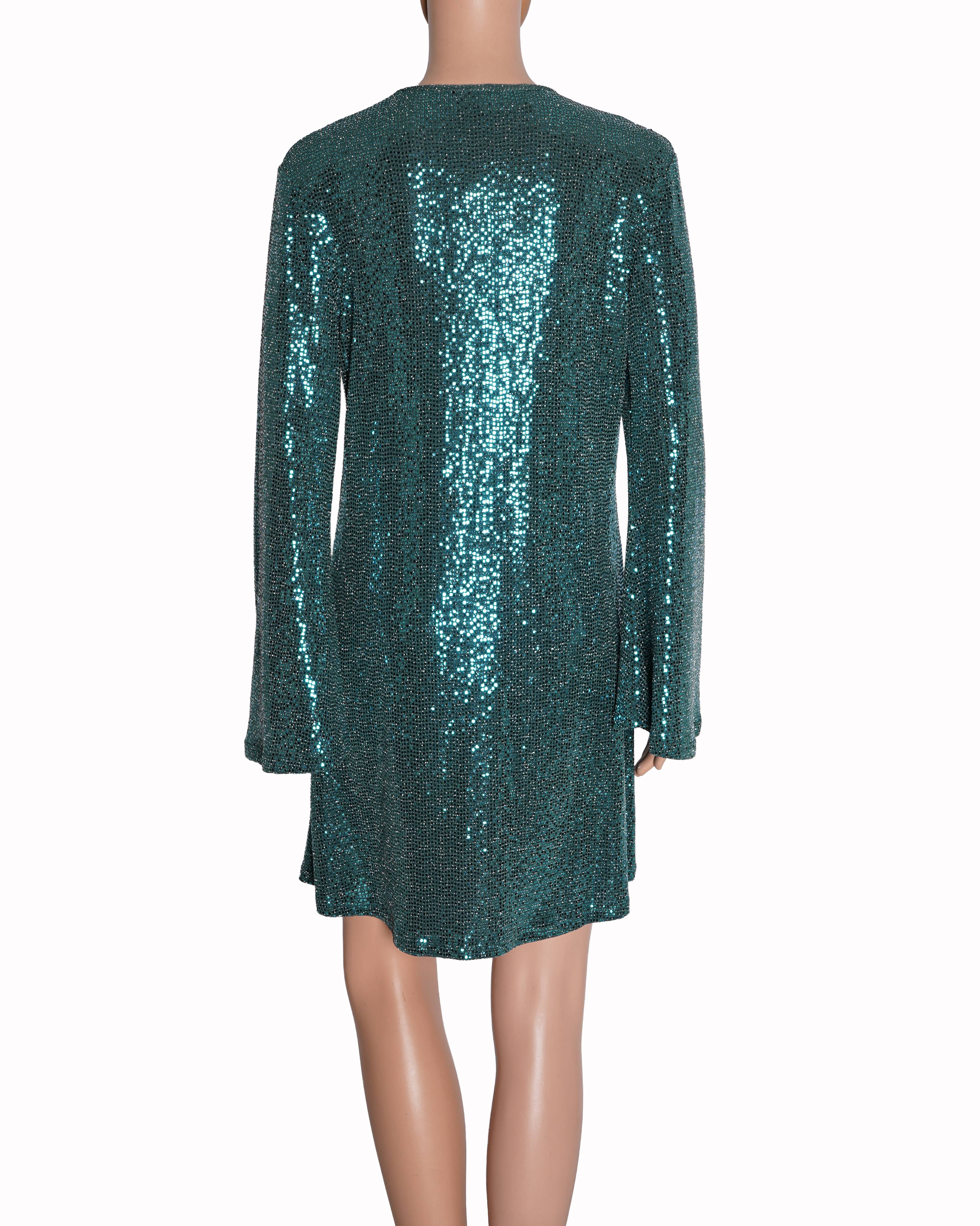 DODO BAR OR Sequined Metallic Glitter Mini Dress
