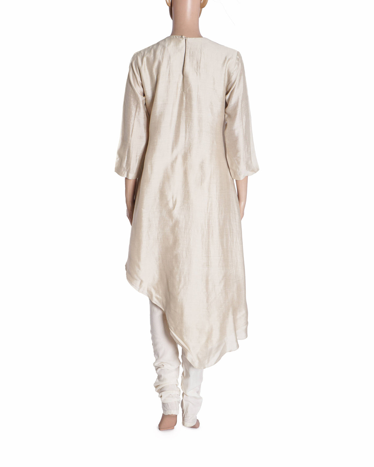 Jayanti Reddy Champagne Silk Embroidered Tunic Set