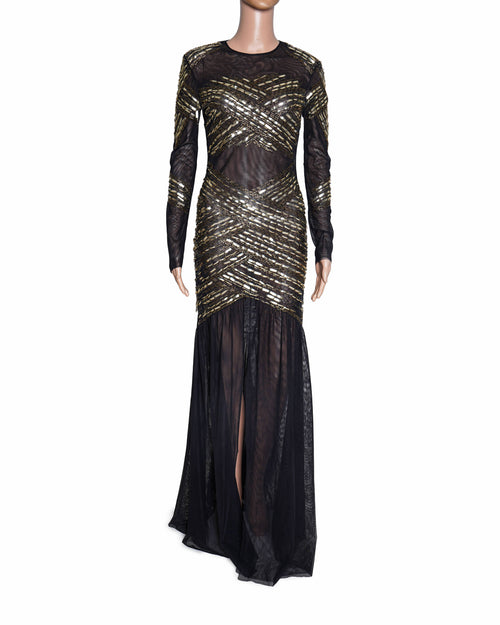Elisabetta Franchi Black Red Carpet Gown
