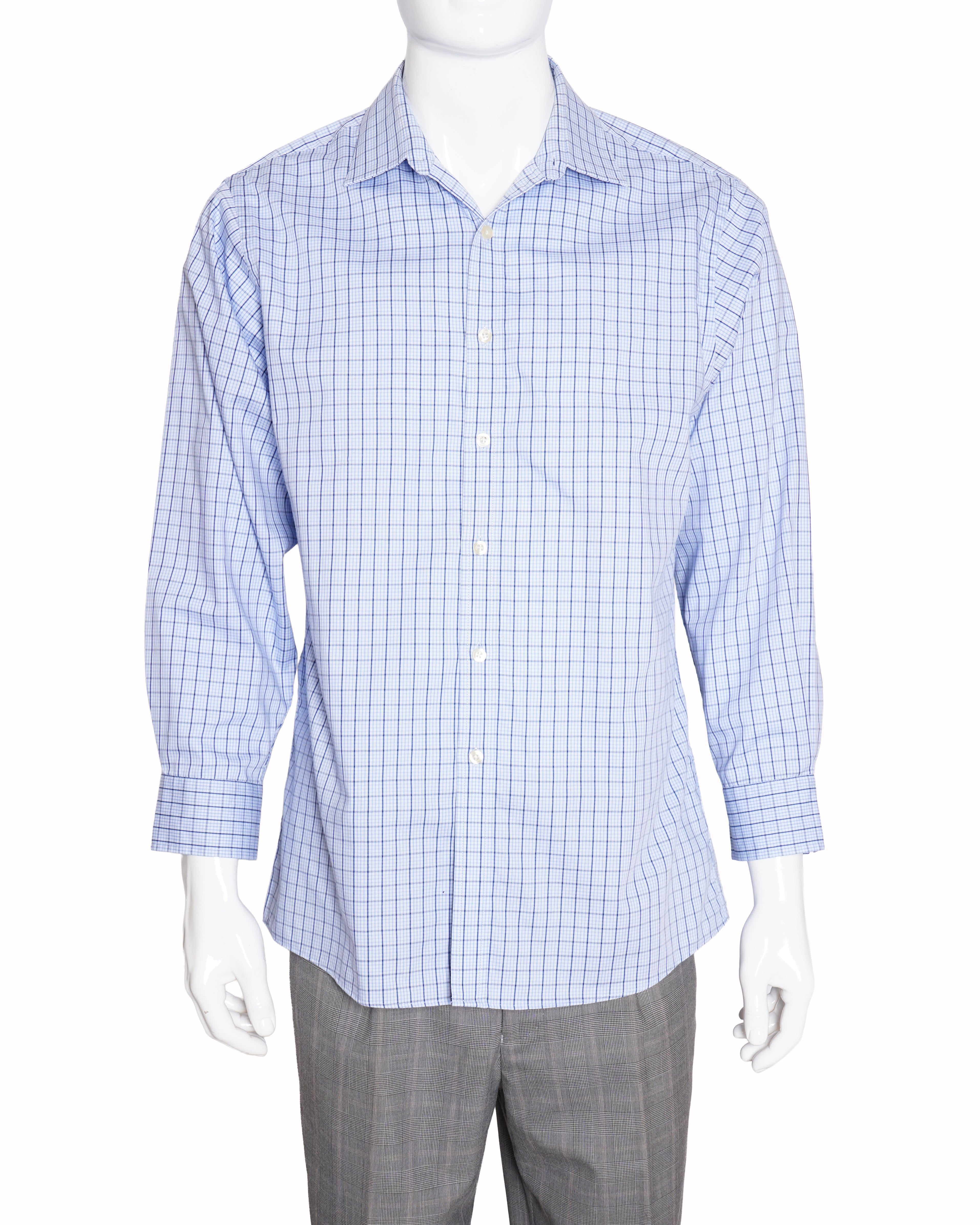 Michael Kors checkered blue shirt