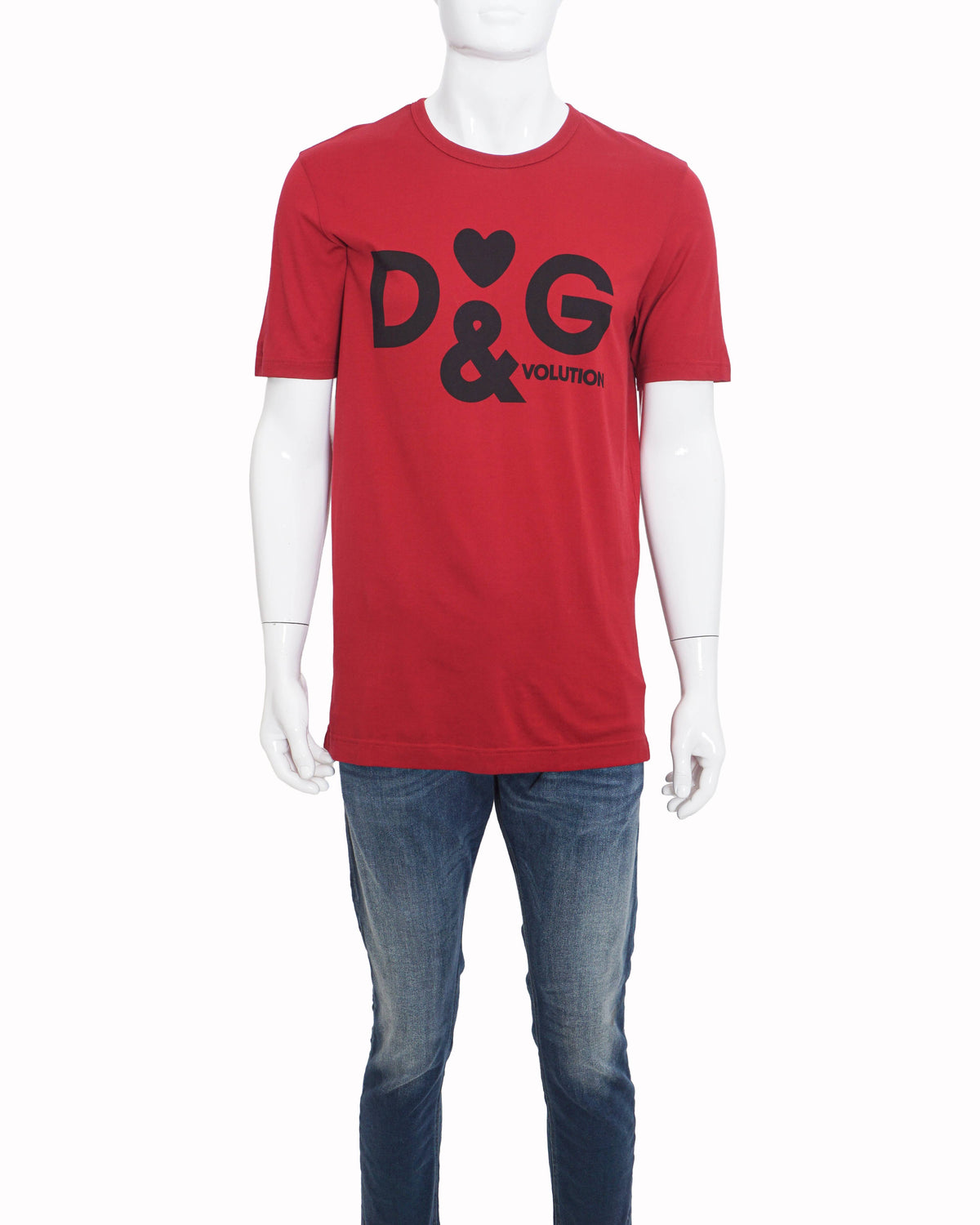 Dolce & Gabbana Red D&G Volution Heart Men's T-Shirt