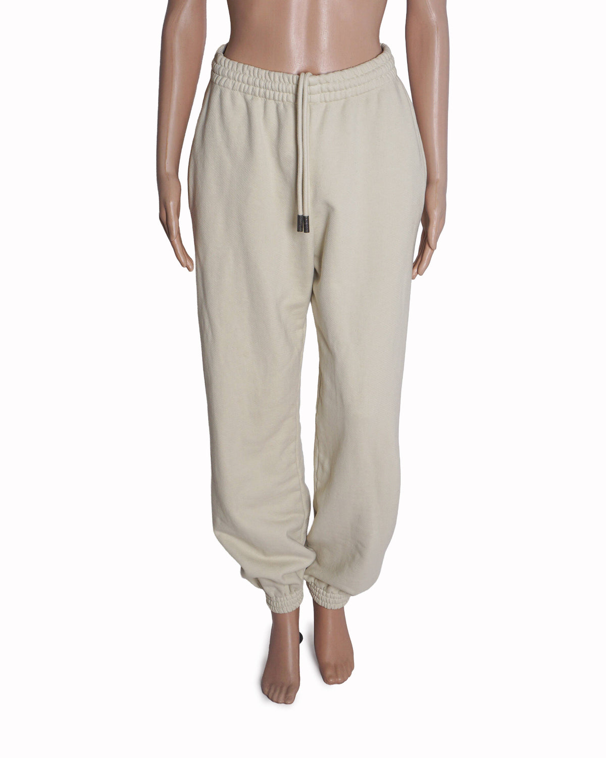 Off-White Cream Diagonal Stripe Sweatpants