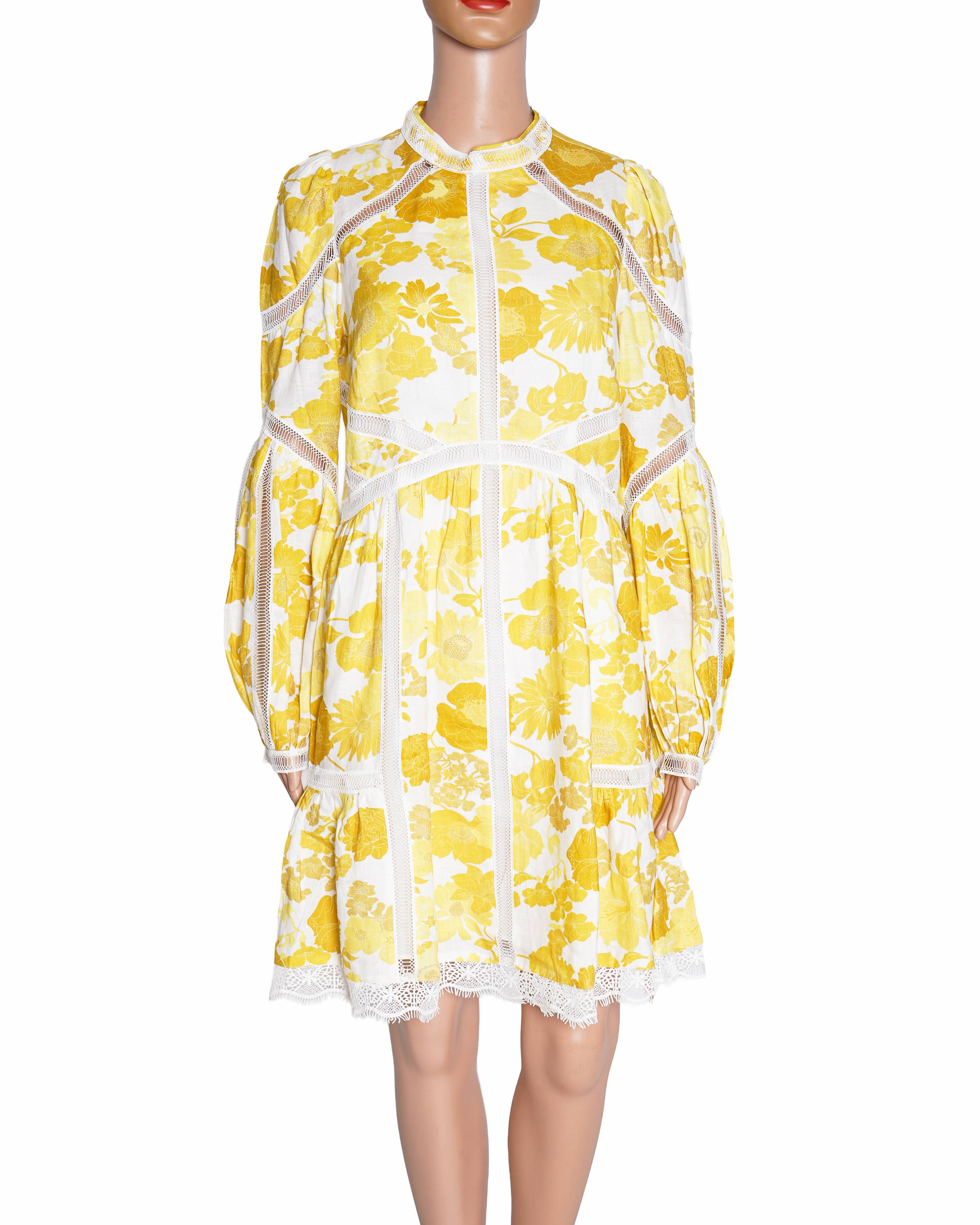 Ted Baker Floral Dress In Yellow