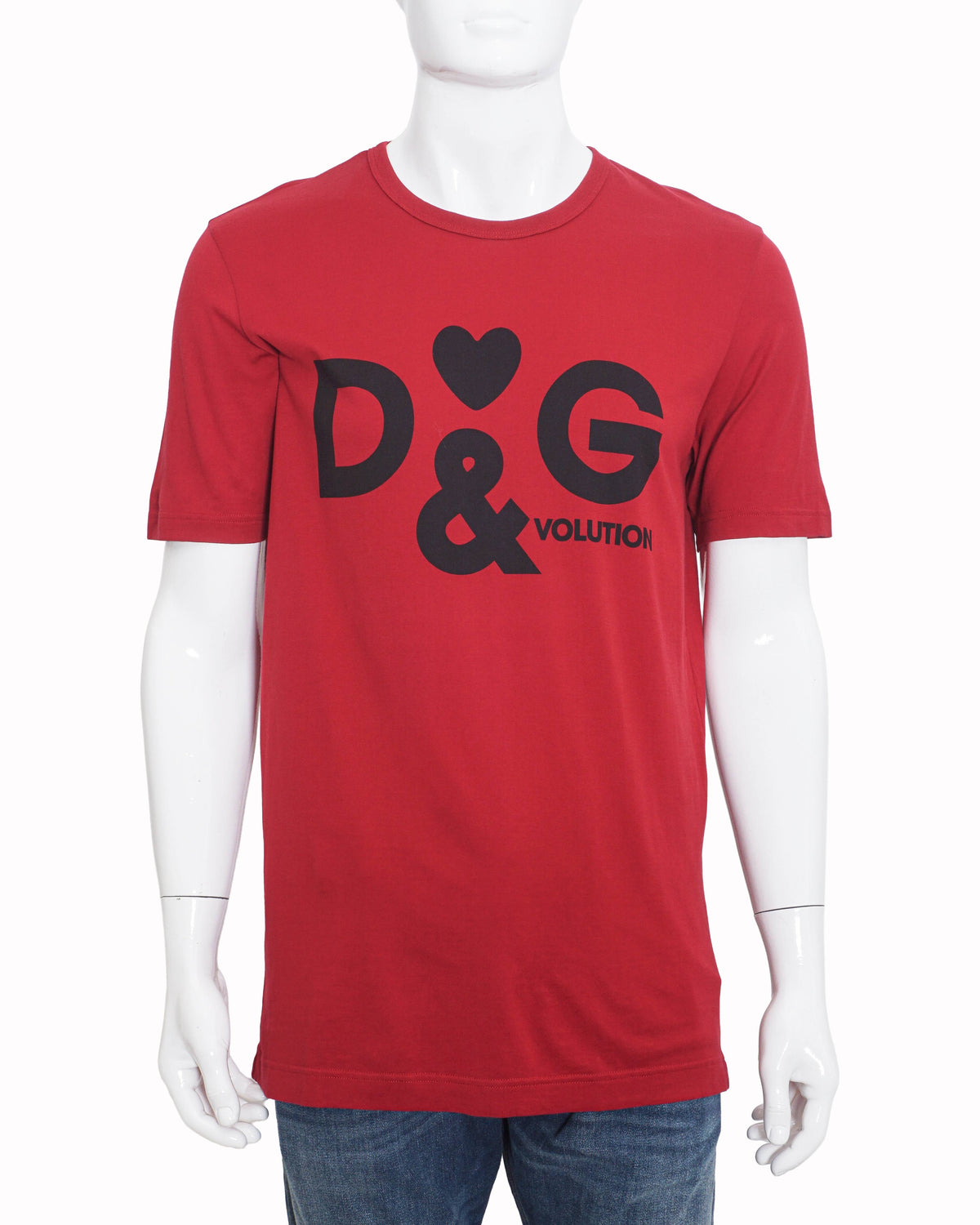 Dolce & Gabbana Red D&G Volution Heart Men's T-Shirt
