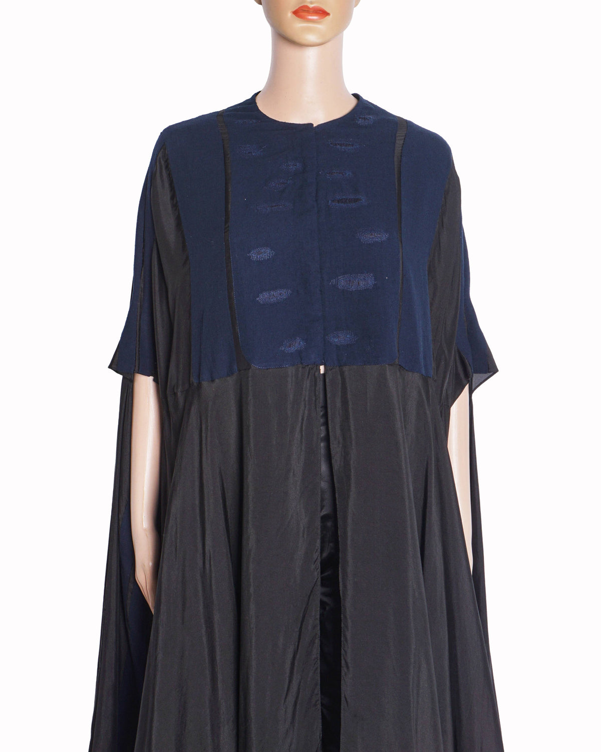 Anamika Khanna Blue & Black Color-Blocked Cape