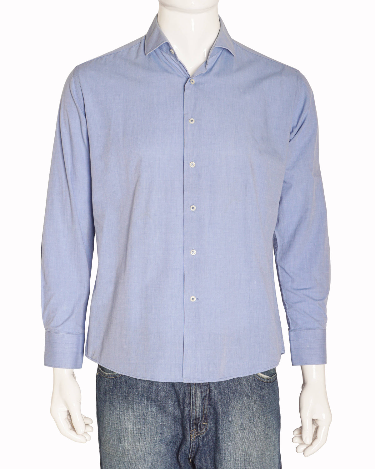 Balmain Men's Light Blue Cotton Shirt
