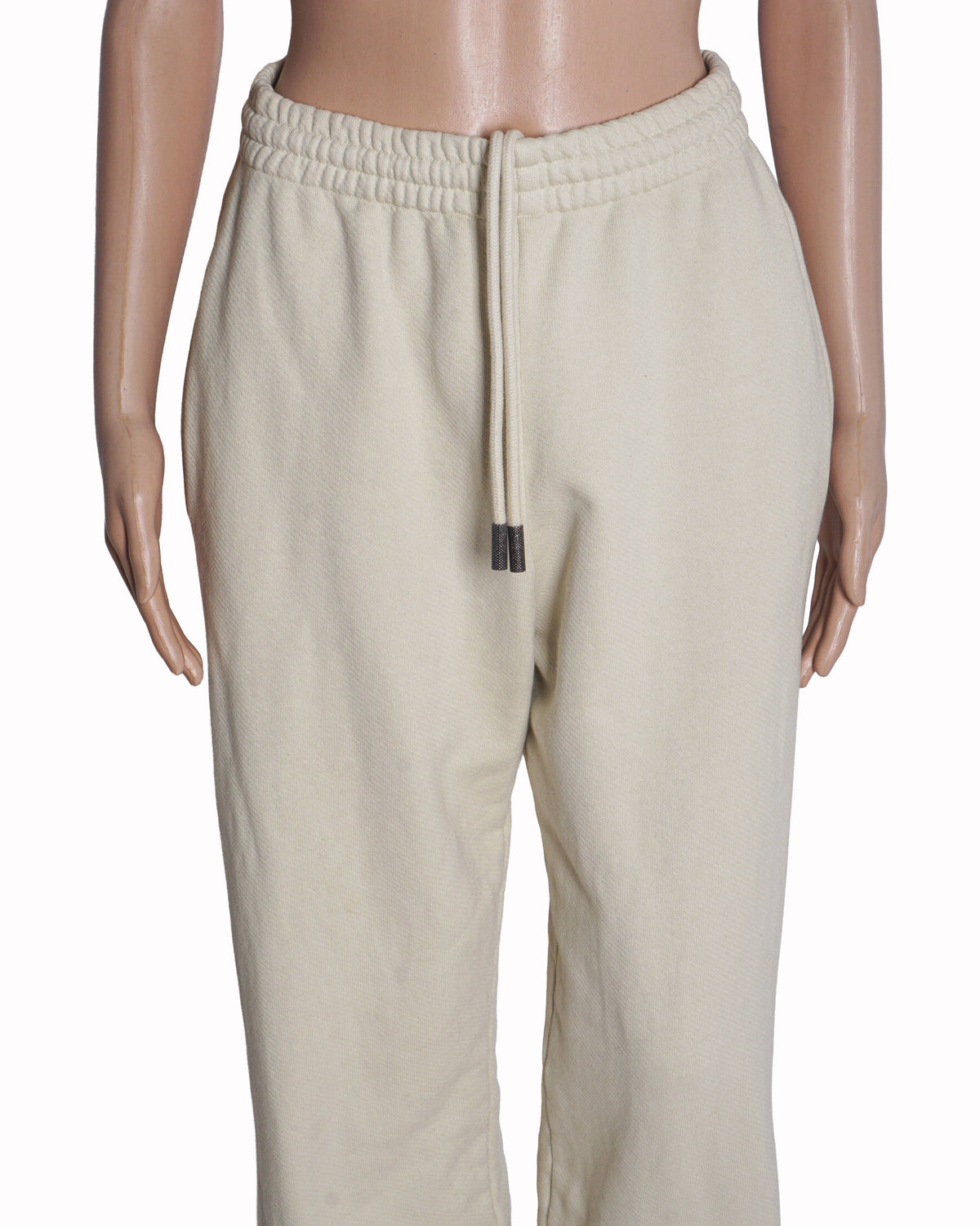 Off-White Cream Diagonal Stripe Sweatpants