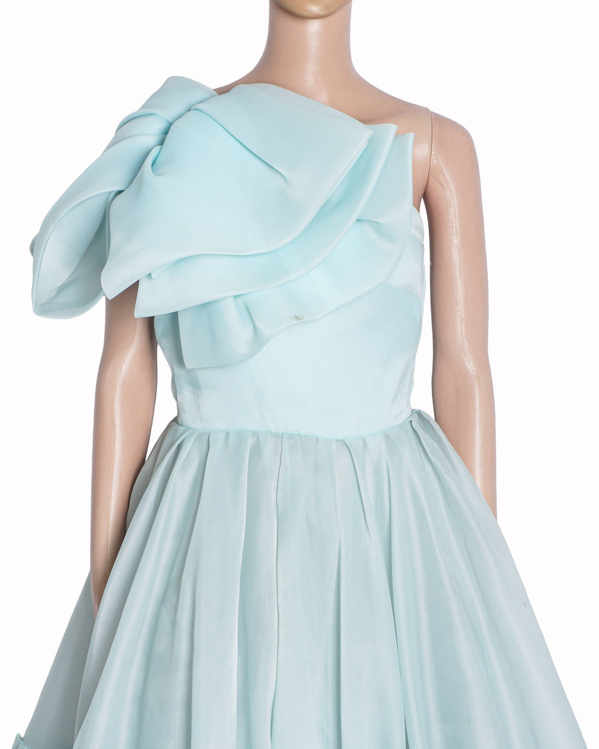 Gauri and Nainika Ruffle One Shoulder Bow Midi Gown