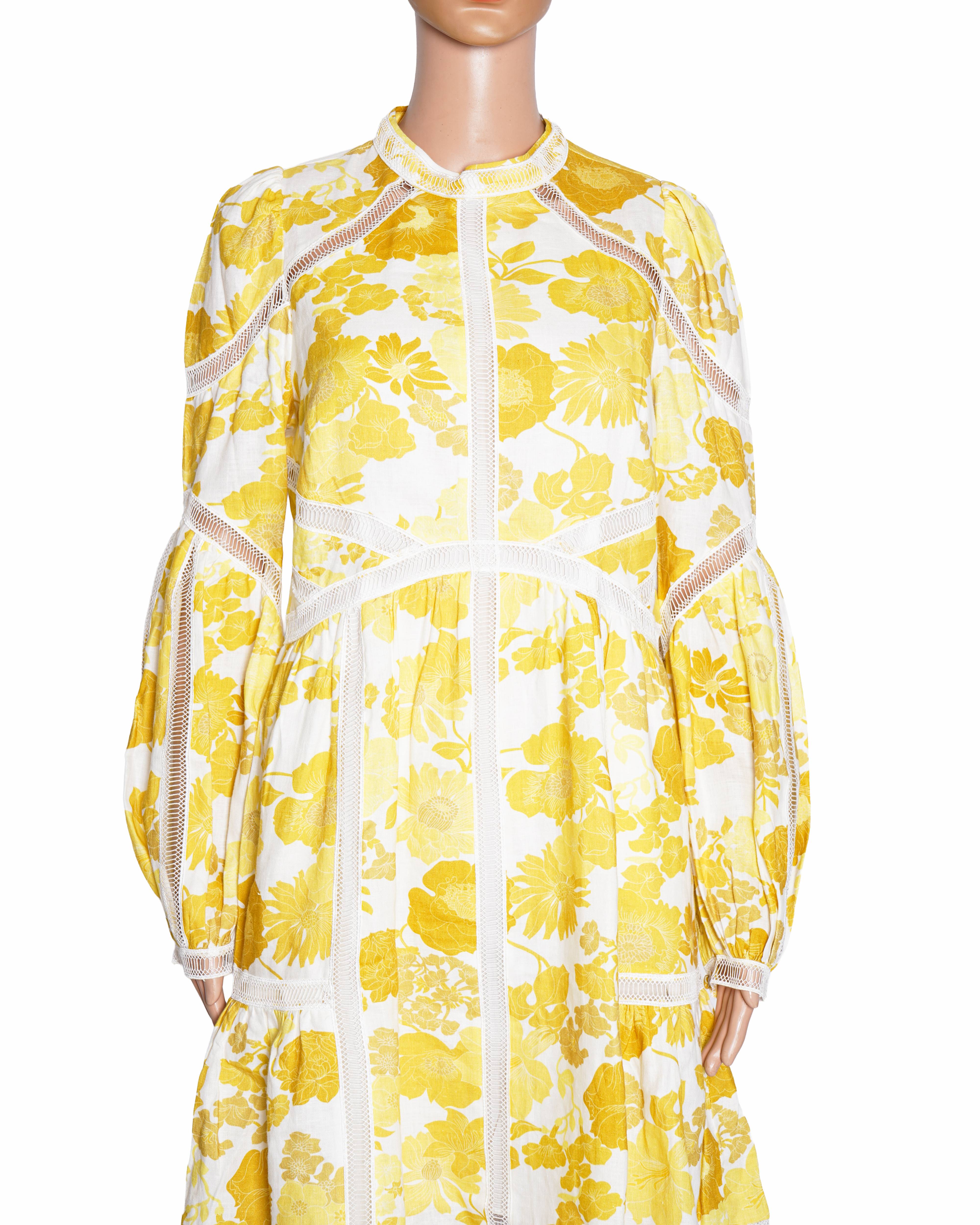 Ted Baker Floral Dress In Yellow