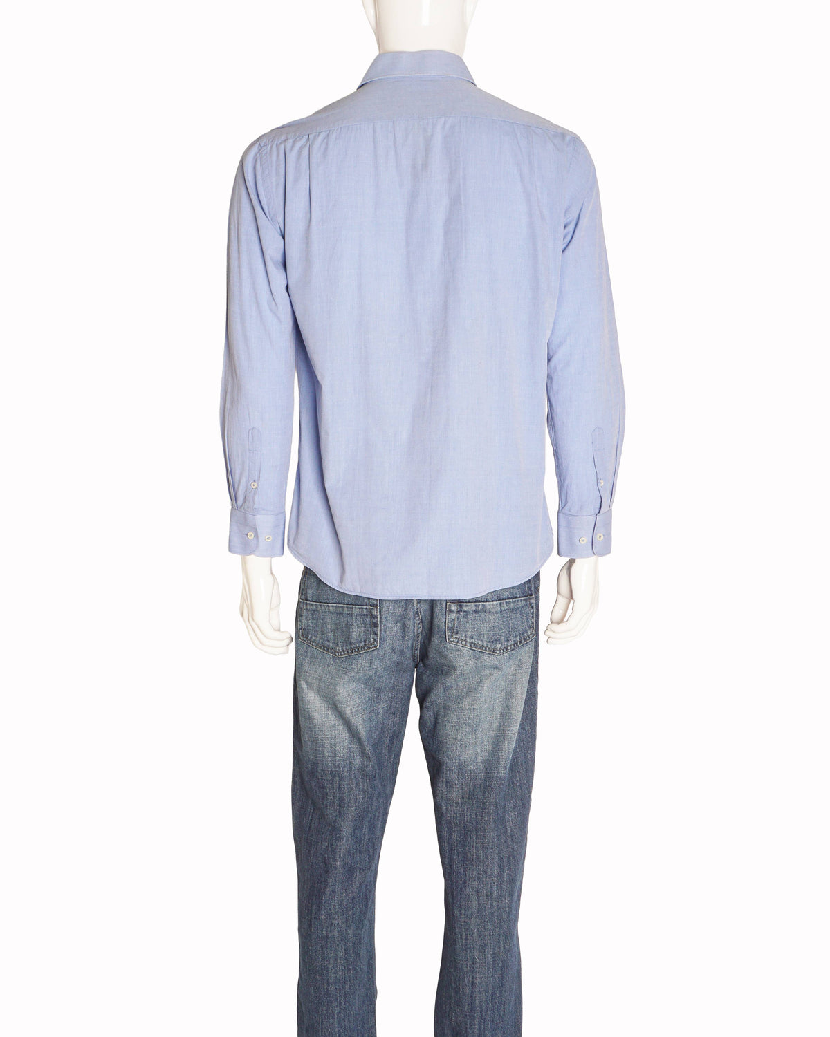 Balmain Men's Light Blue Cotton Shirt