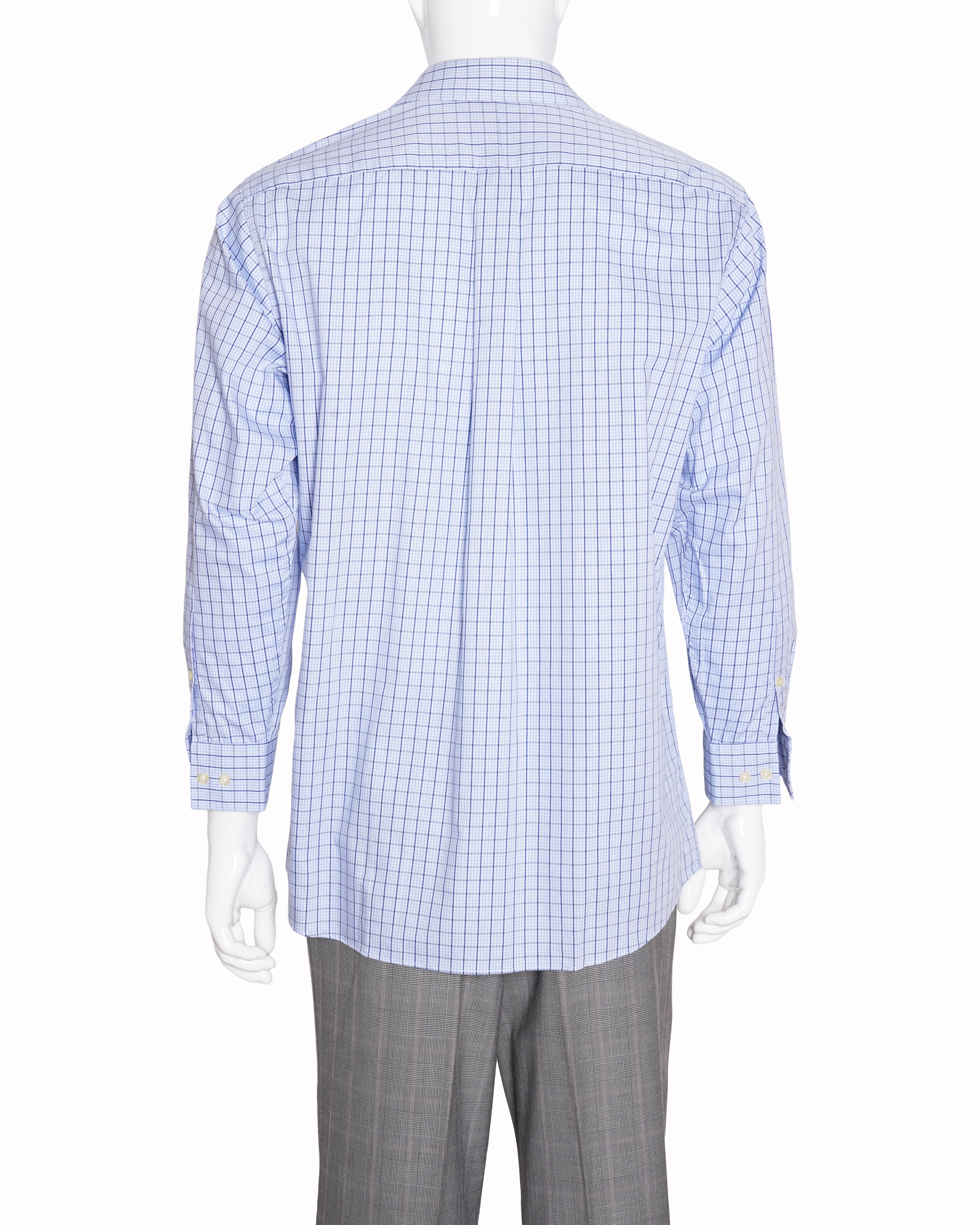 Michael Kors checkered blue shirt