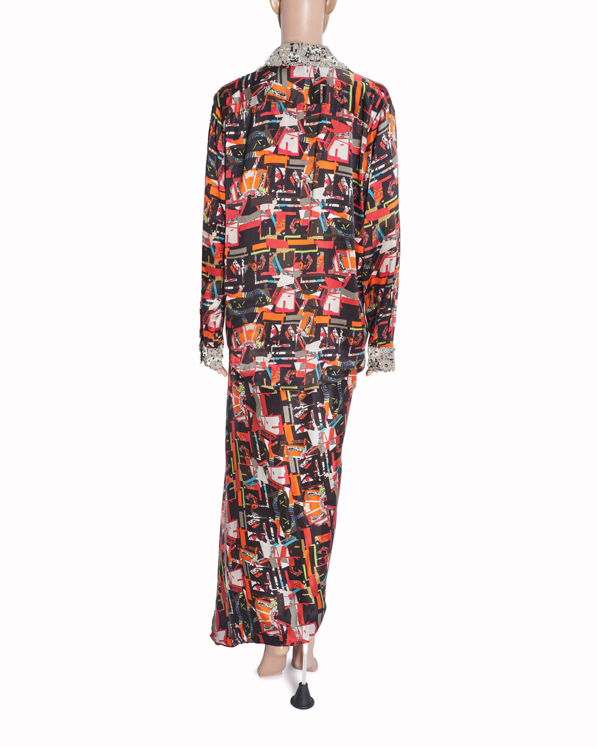 Anamika Khanna Abstract Printed Draped Skirt Set