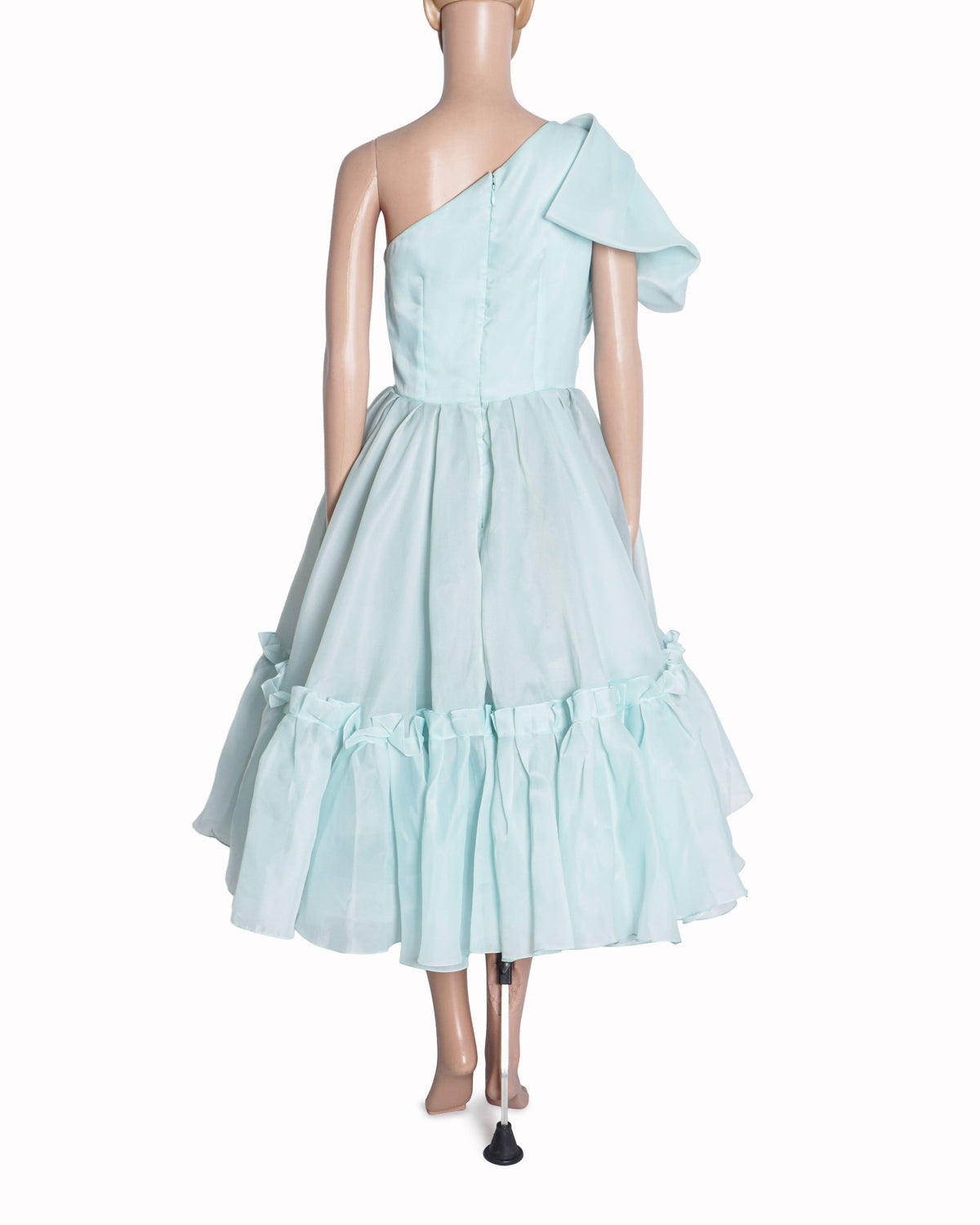 Gauri and Nainika Ruffle One Shoulder Bow Midi Gown