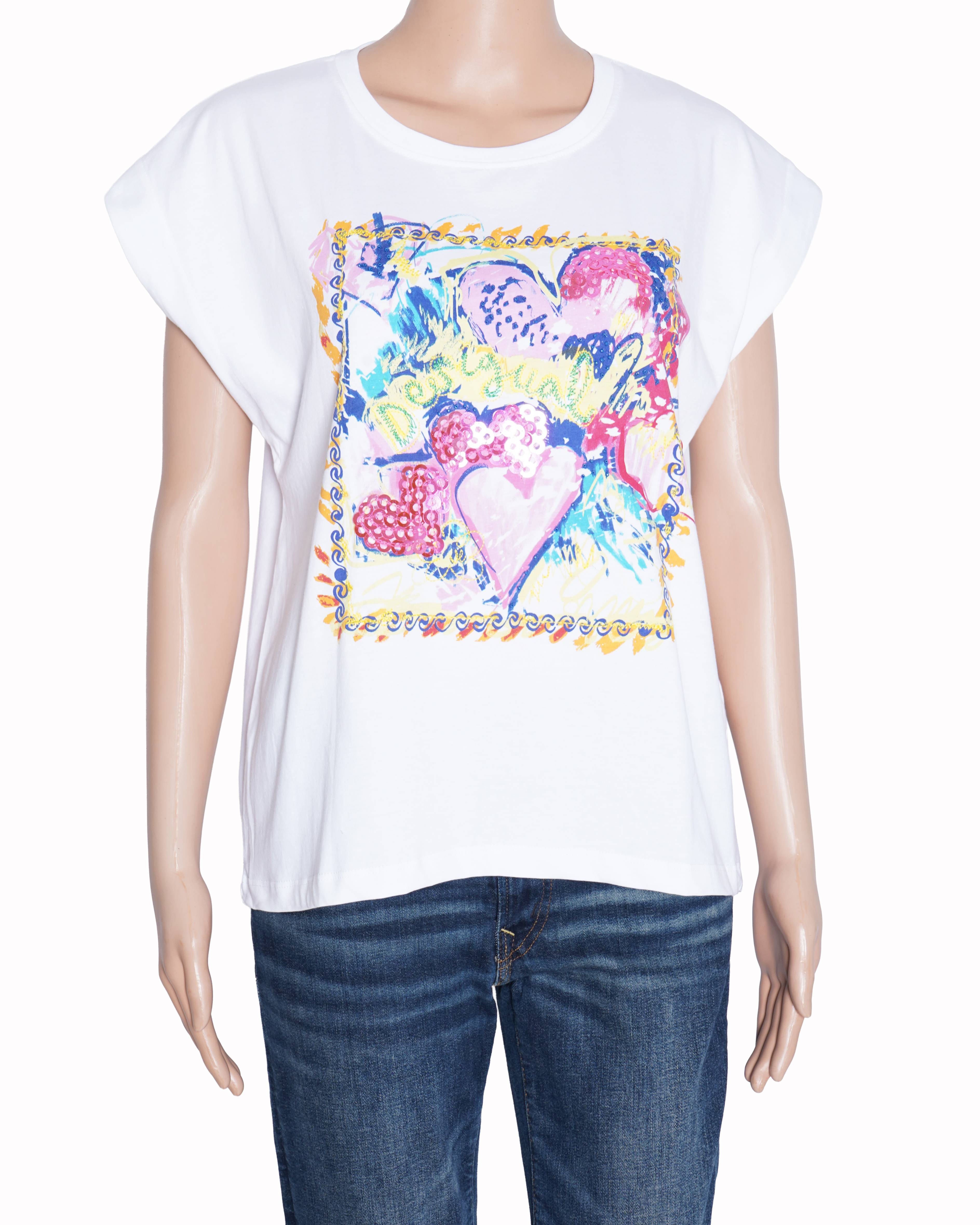 New Desigual graphic printed T-shirt