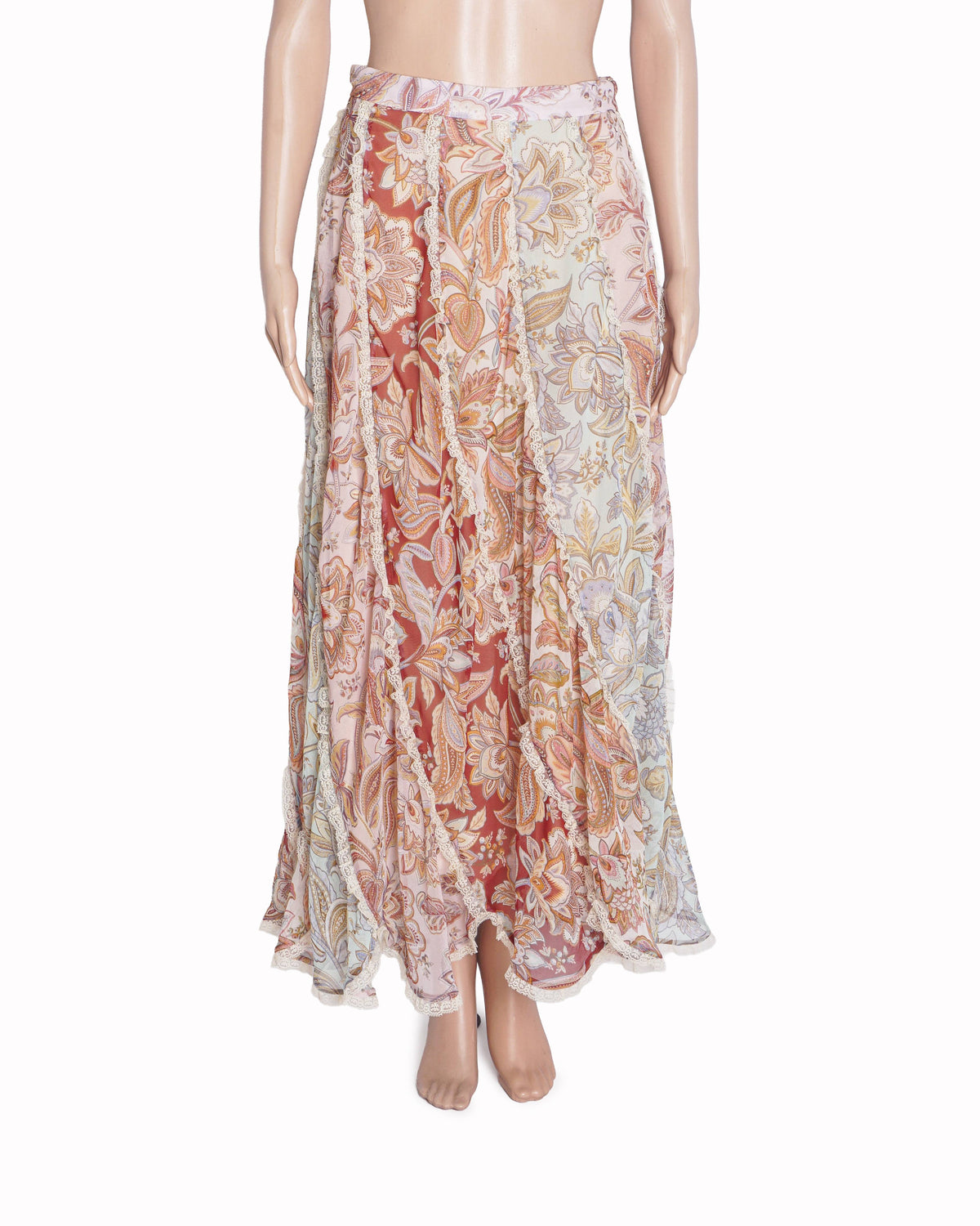 Zimmermann Ladybeetle Spliced Paisley Midi Skirt