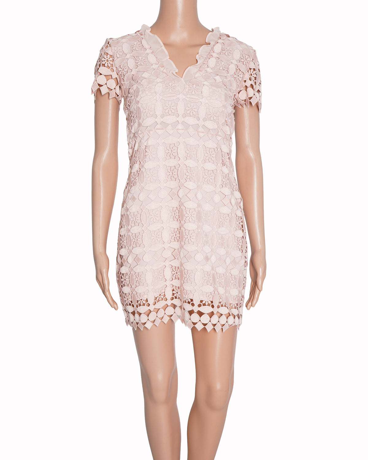 Sandro light pink net dress