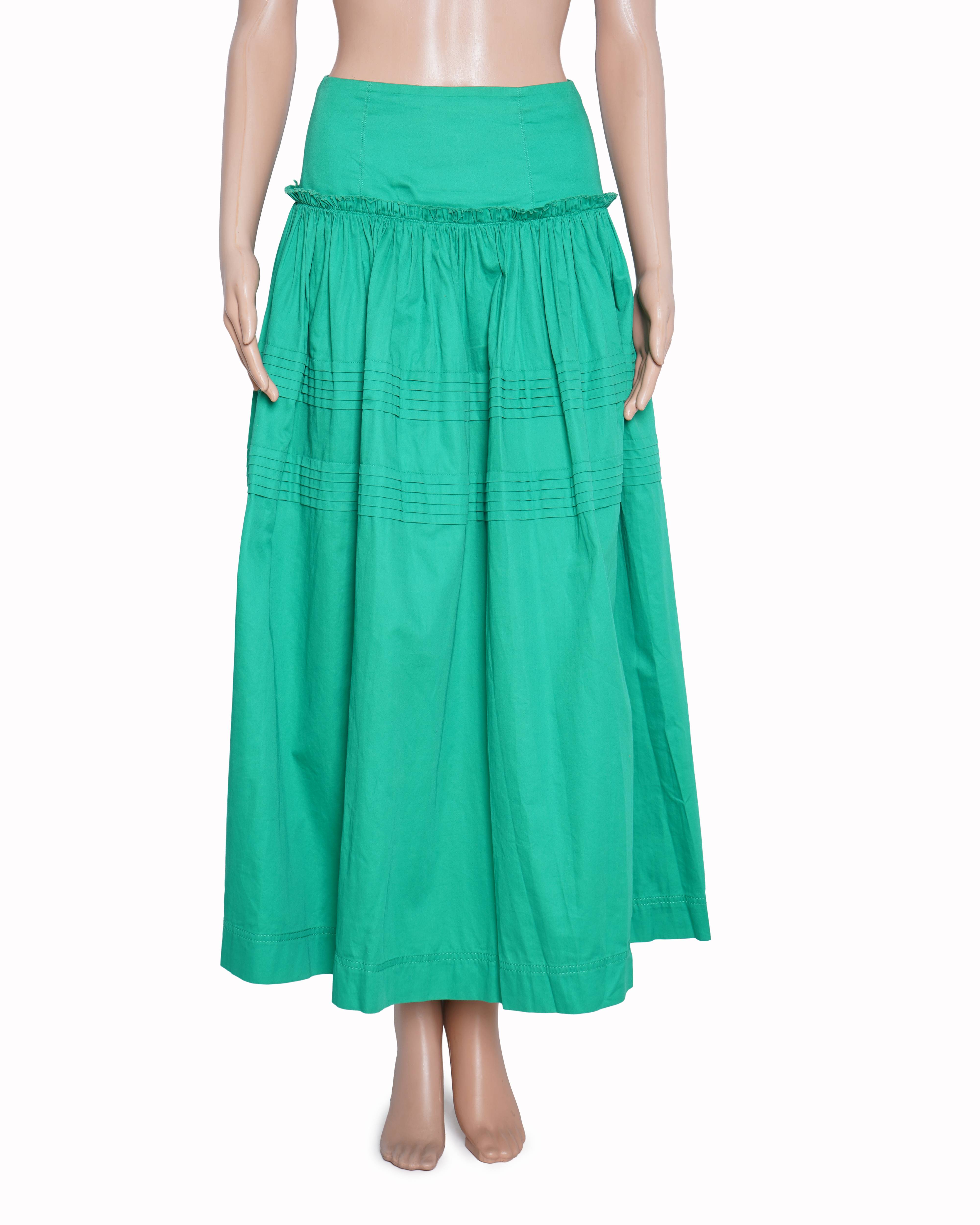 Aje Pleated Emerald Green dress