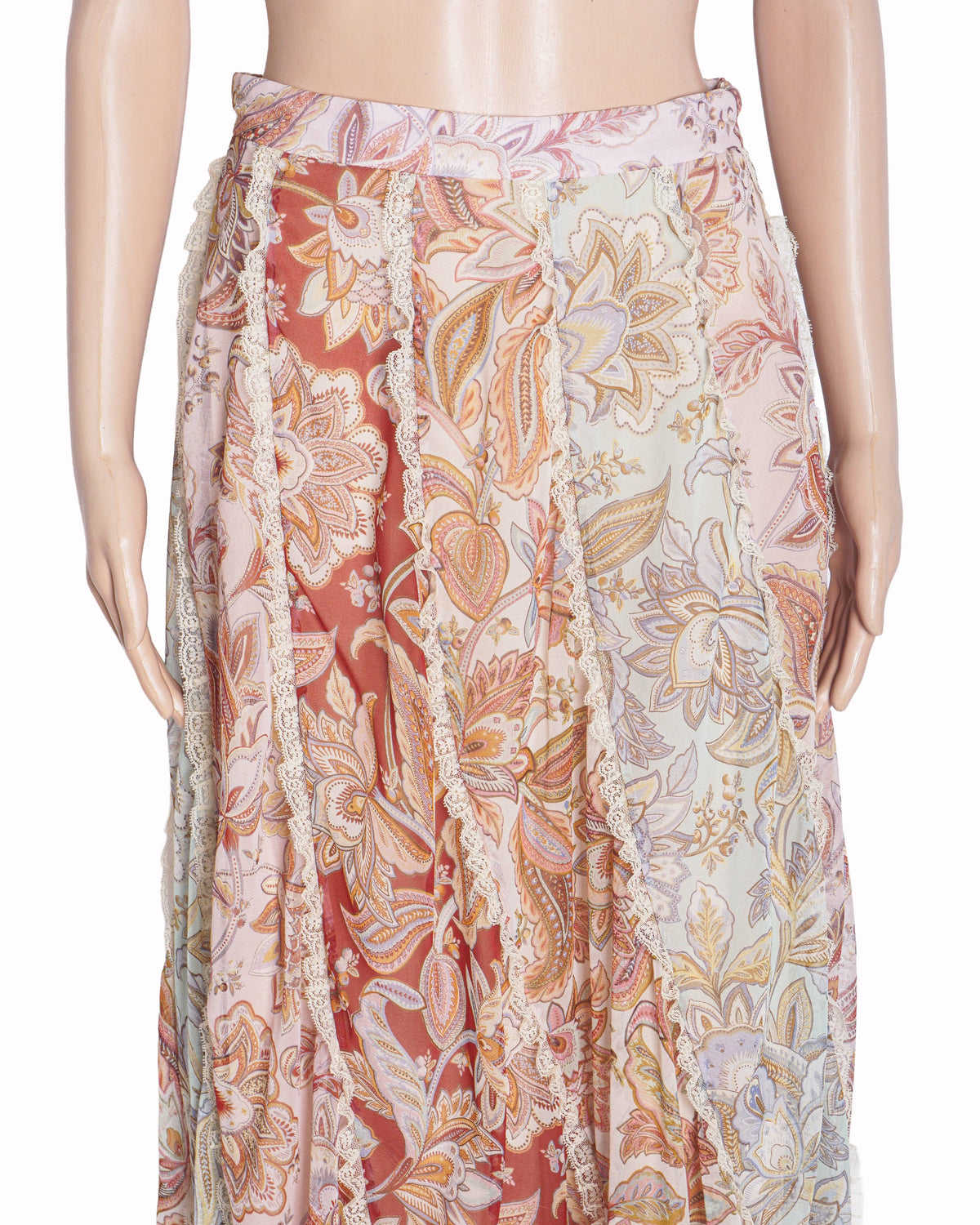 Zimmermann Ladybeetle Spliced Paisley Midi Skirt