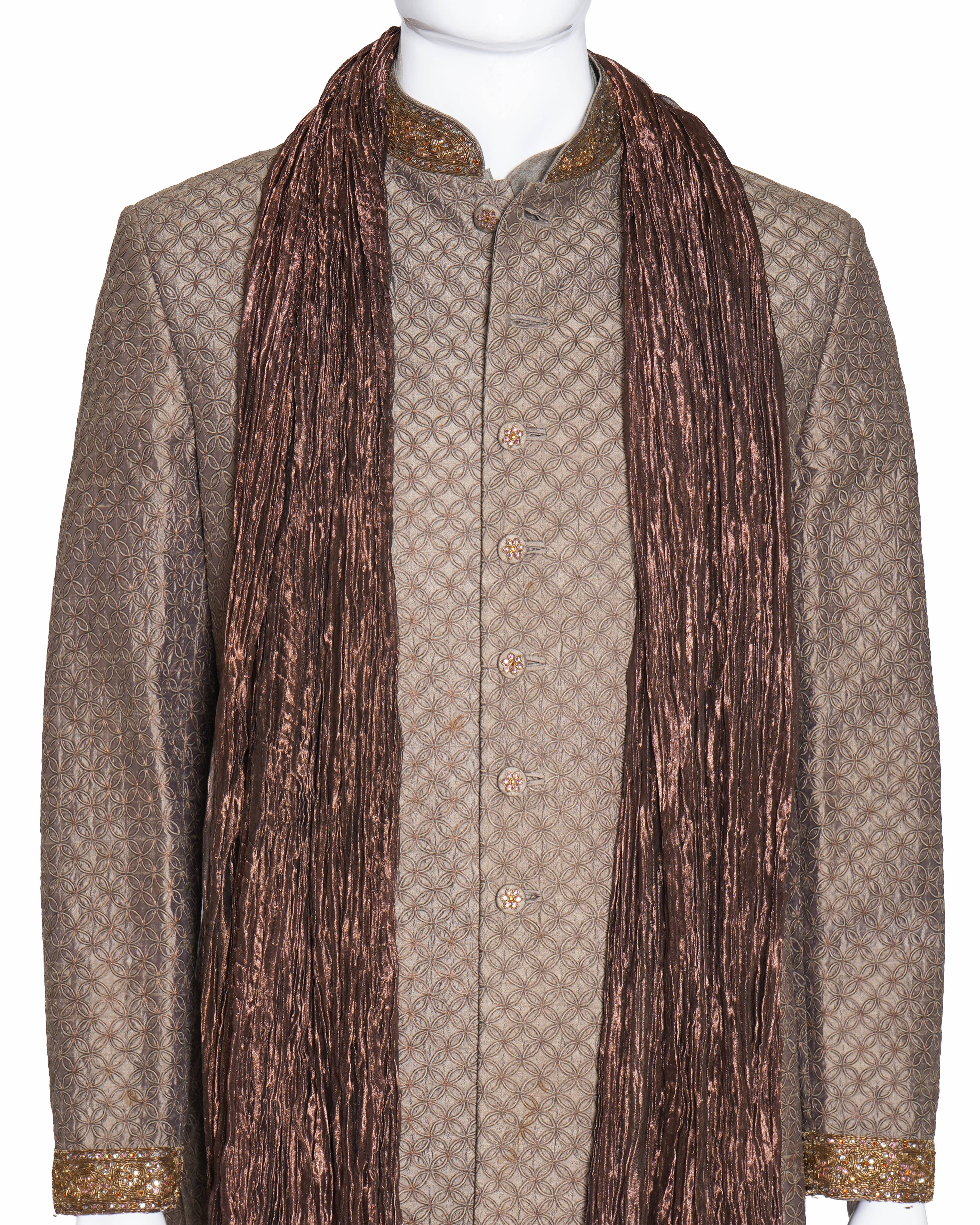 Rohit Bal embroidered sherwani set for4 for men