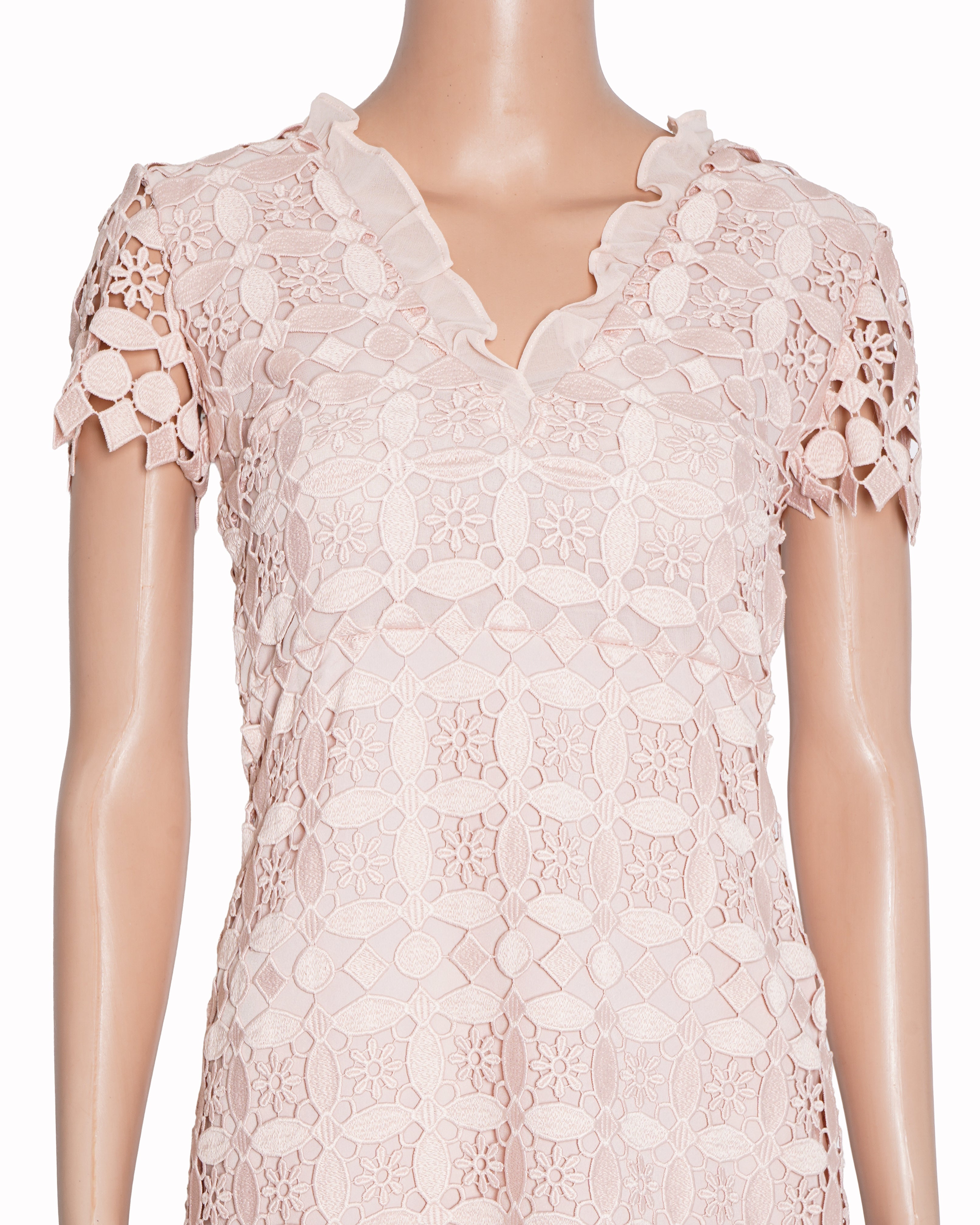 Sandro light pink net dress