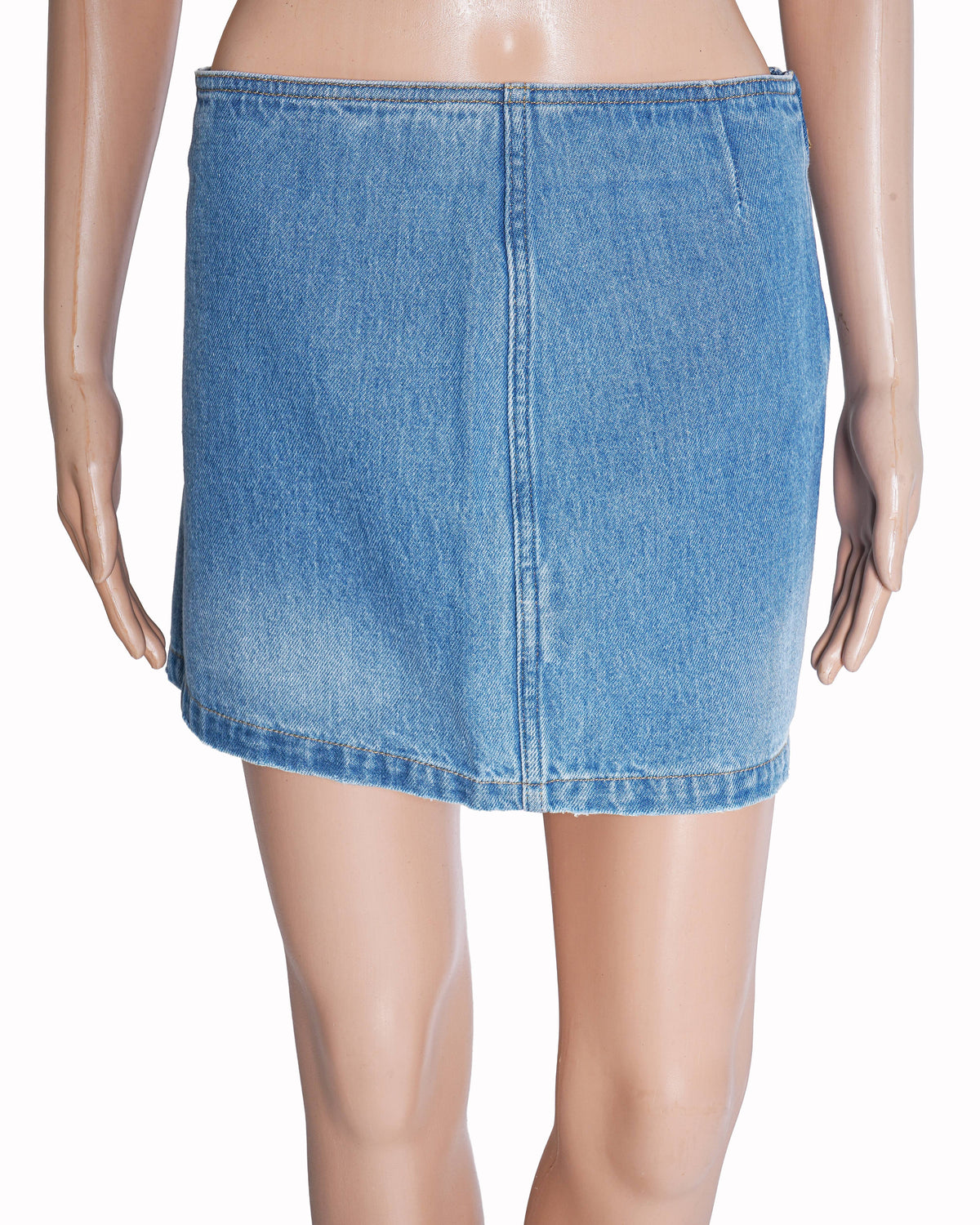 Versace Mid-Wash Blue Denim Mini Skirt